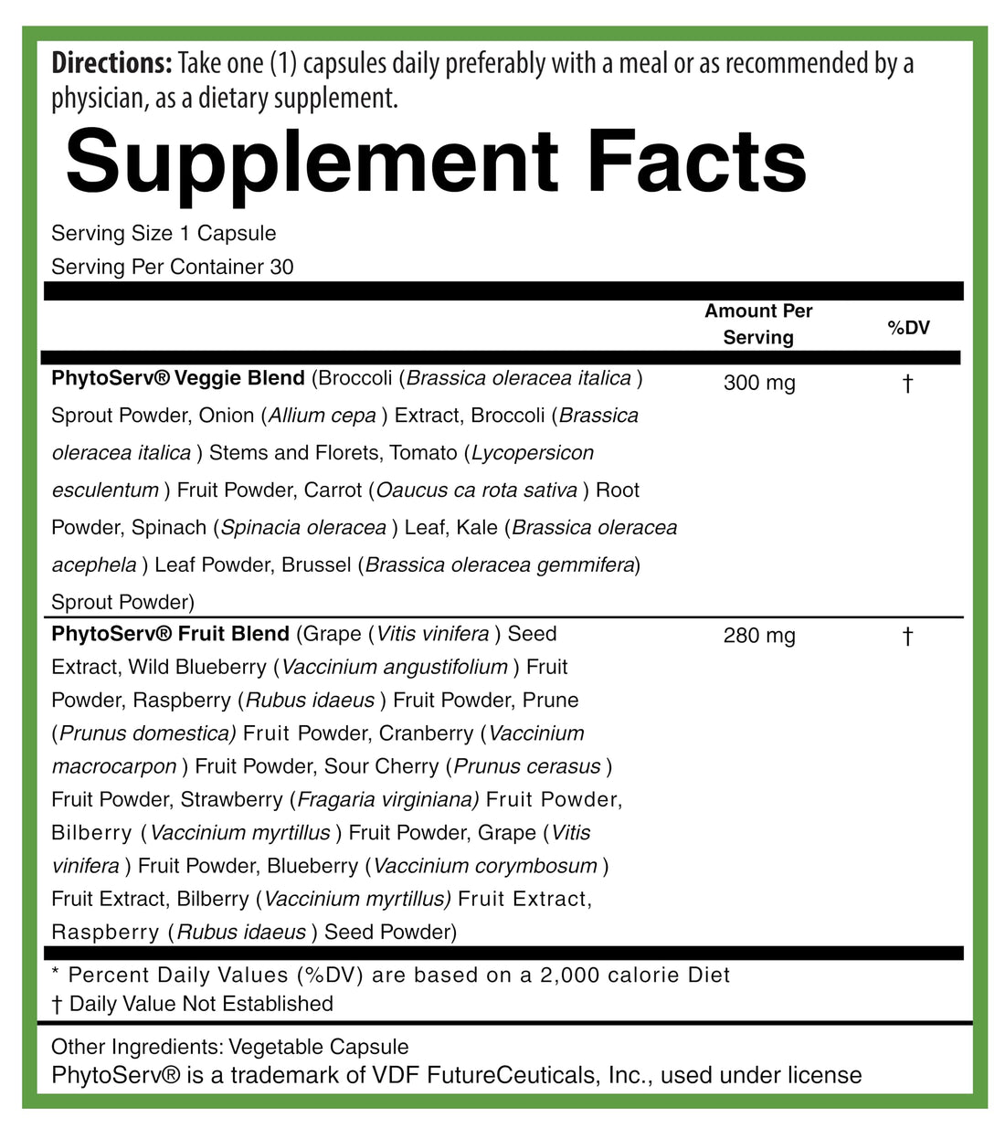 PURE® Greens & Reds Capsules - 30 Servings - 9 Daily Servings of Fruits & Vegetables in 1 Capsule - PhytoServ® Superfood Blend with Broccoli, Kale & Berries - Plant-Based Phytonutrient Shield PUREBuy Supplements Australia