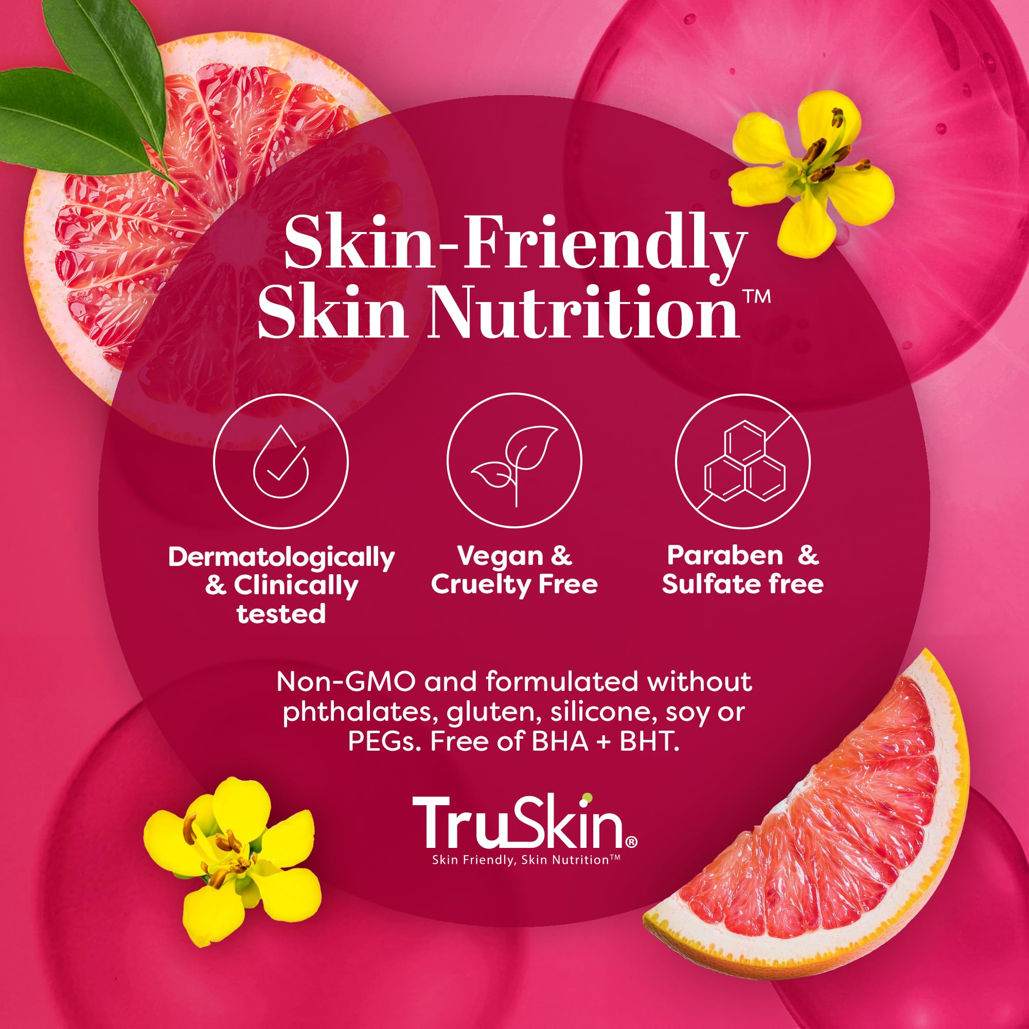 TruSkin Vitamin C Super Serum for Face, 5 Skin Benefits, 1 fl oz | Vitamin C, Retinol, Niacinamide, Hyaluronic Acid and Squalane to brighten, firm, smooth, hydrate, and refine skin