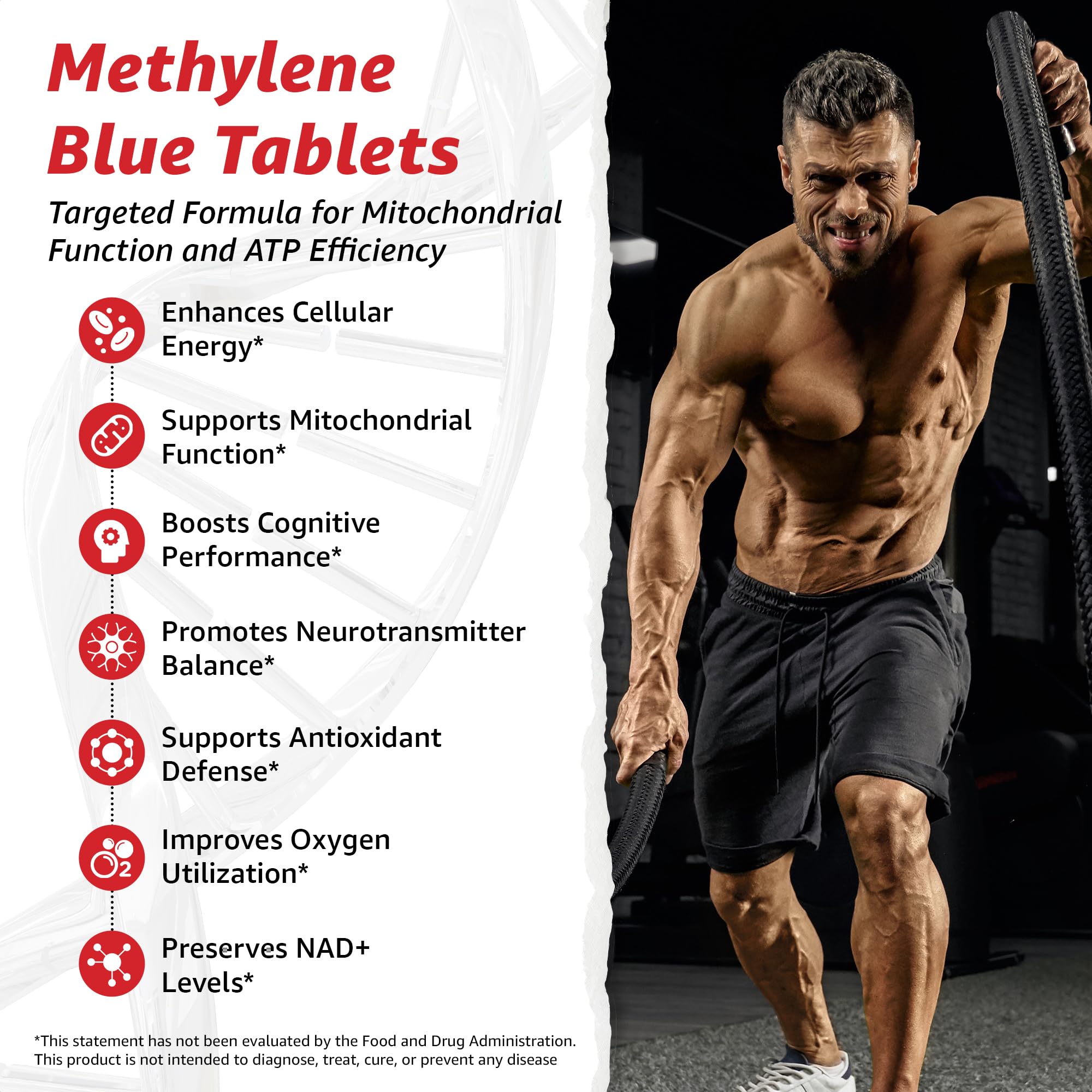 10X Health Methylene Blue Drops - 30ml Drops | Focus Support Supplement: With Black Pepper Extract, Energy Support, Vegan, Non-GMO, 30ml
