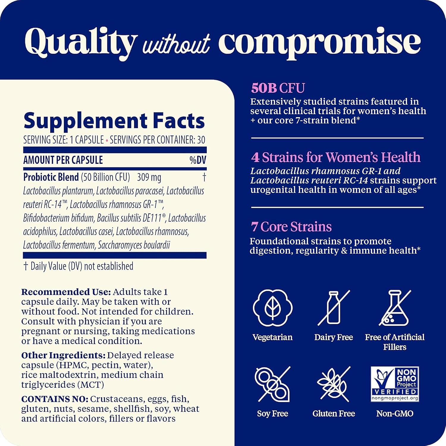 Enzymedica SubCulture Women's Probiotic, 50B CFU, Gut Support, 30 Caps | Helps Maintain Healthy Vaginal Flora & Urinary Tract Balance