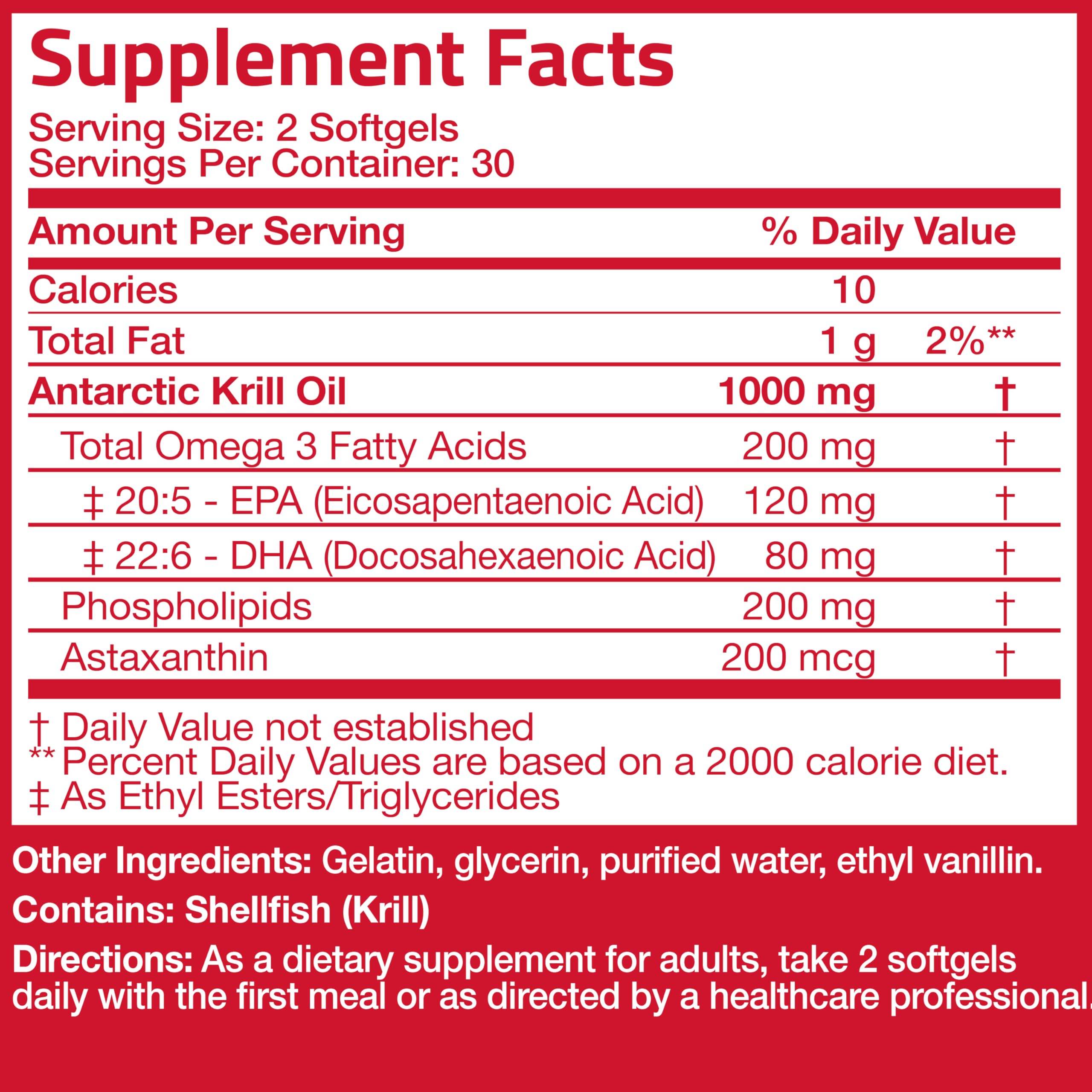 Bronson Antarctic Krill Oil 1000 mg with Omega-3s, 120 Softgels | Heavy Metal Tested, with EPA, DHA, Astaxanthin and Phospholipids, Non-GMO, Gluten Free, Soy Free