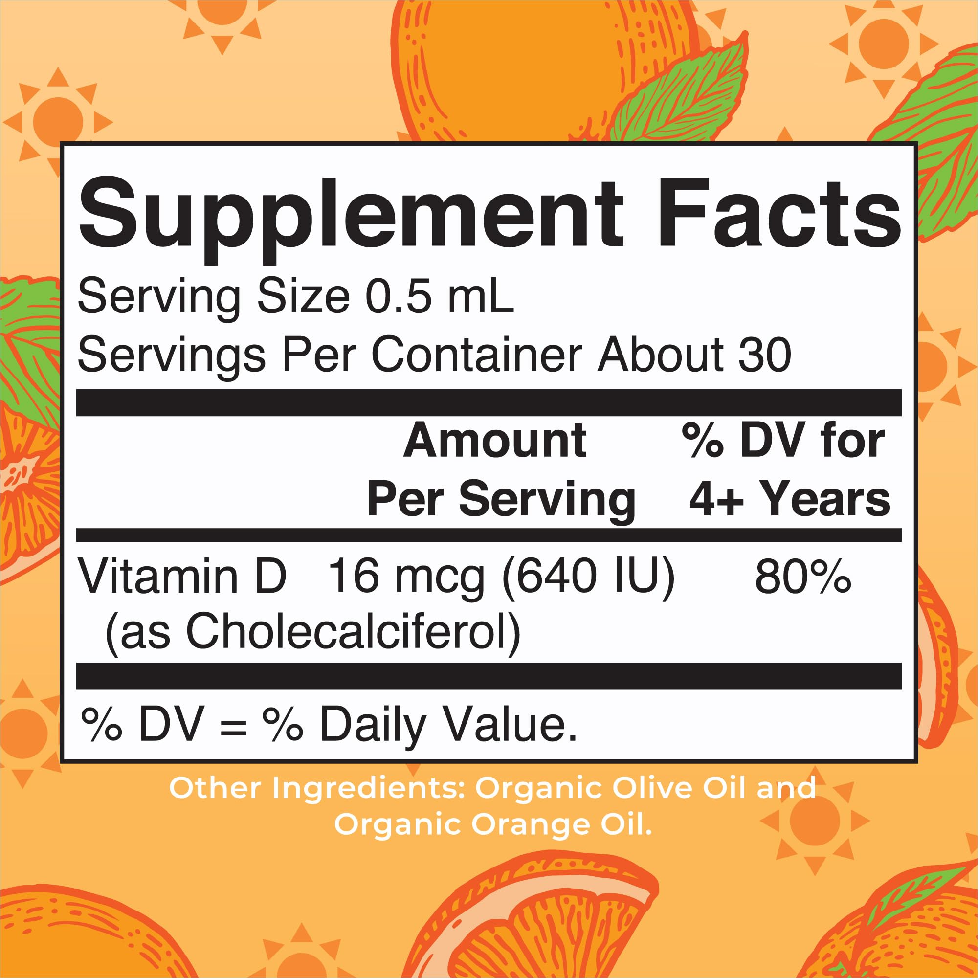 MARYRUTH'S Vitamin D3 Liquid Drops | Megadose 4000 IU | USDA Organic Liquid Vitamin D Spray for Adults & Kids | Immune Support & Bone Health | Vegan | Gluten Free | Non-GMO | 30 Servings