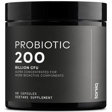 Toniiq 200 Billion CFU Probiotic Supplement 30 Verified Third-Party Tested Strains - Fully Shelf-Stable Probiotics Formula
