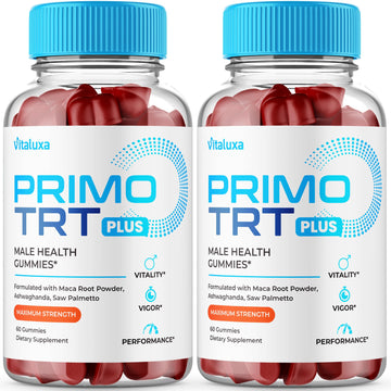 (2 Pack) Primo TRT Gummies, Primo TRT Advanced Performance Blend Supplement, PrimoTRT Try Prime Gomitas Maximum Strength for Males Support for Overall Health Wellness All Natural Ingredients (120 Ct) VitaluxaBuy Supplements Australia