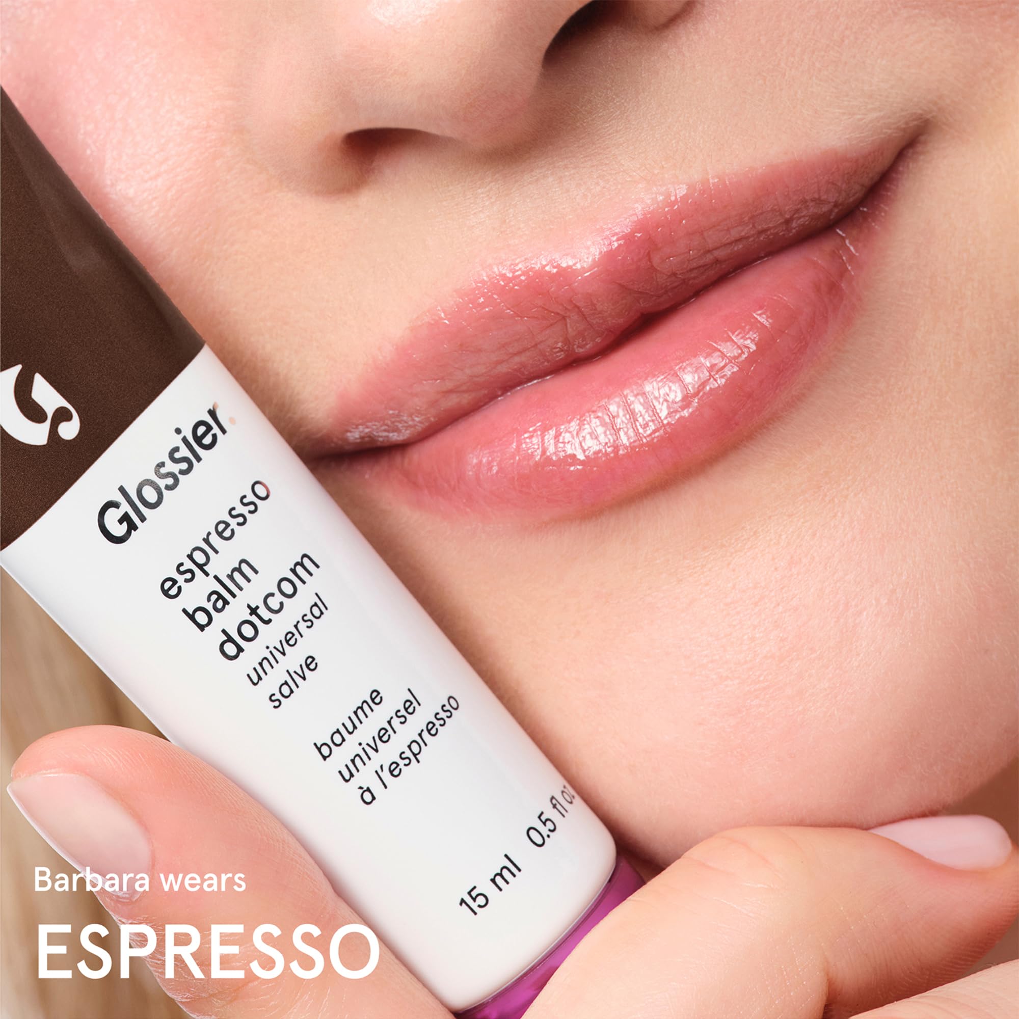Glossier Balm Dotcom Hydrating Tinted Lip Balm - Universal Salve, Up to 12Hr Moisture for Dry Lips, Cuticles & Skin - Lanolin, Beeswax & Castor Oil - Espresso, Mocha Tint, 15ml GlossierBuy Supplements Australia