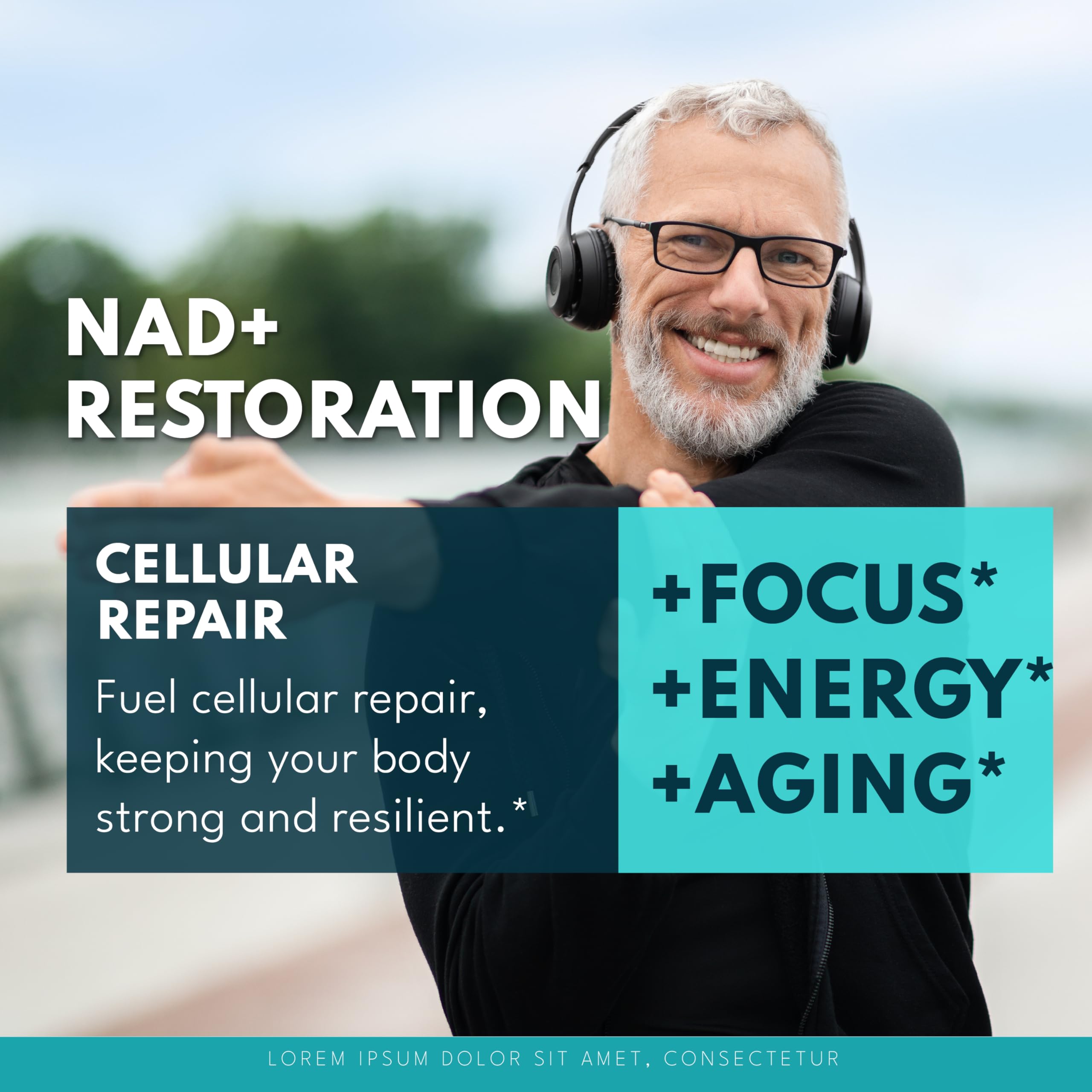 NAD+ Supplement Liposomal + Resveratrol for Women & Men, Astaxanthin, CoQ10, Alpha Lipoic Acid, Green Tea - 120 Count