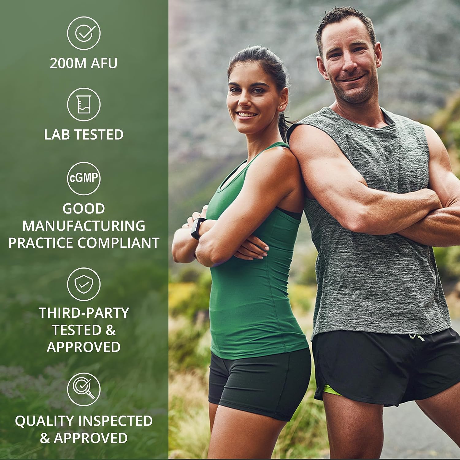 Peak Performance Akkermansia Probiotic to Increase GLP-1 Production - Ultra High Strength Akkermansia Muciniphila Live Strain with Prebiotic Fiber for Gut Health - Delayed Release, 3rd Party Tested