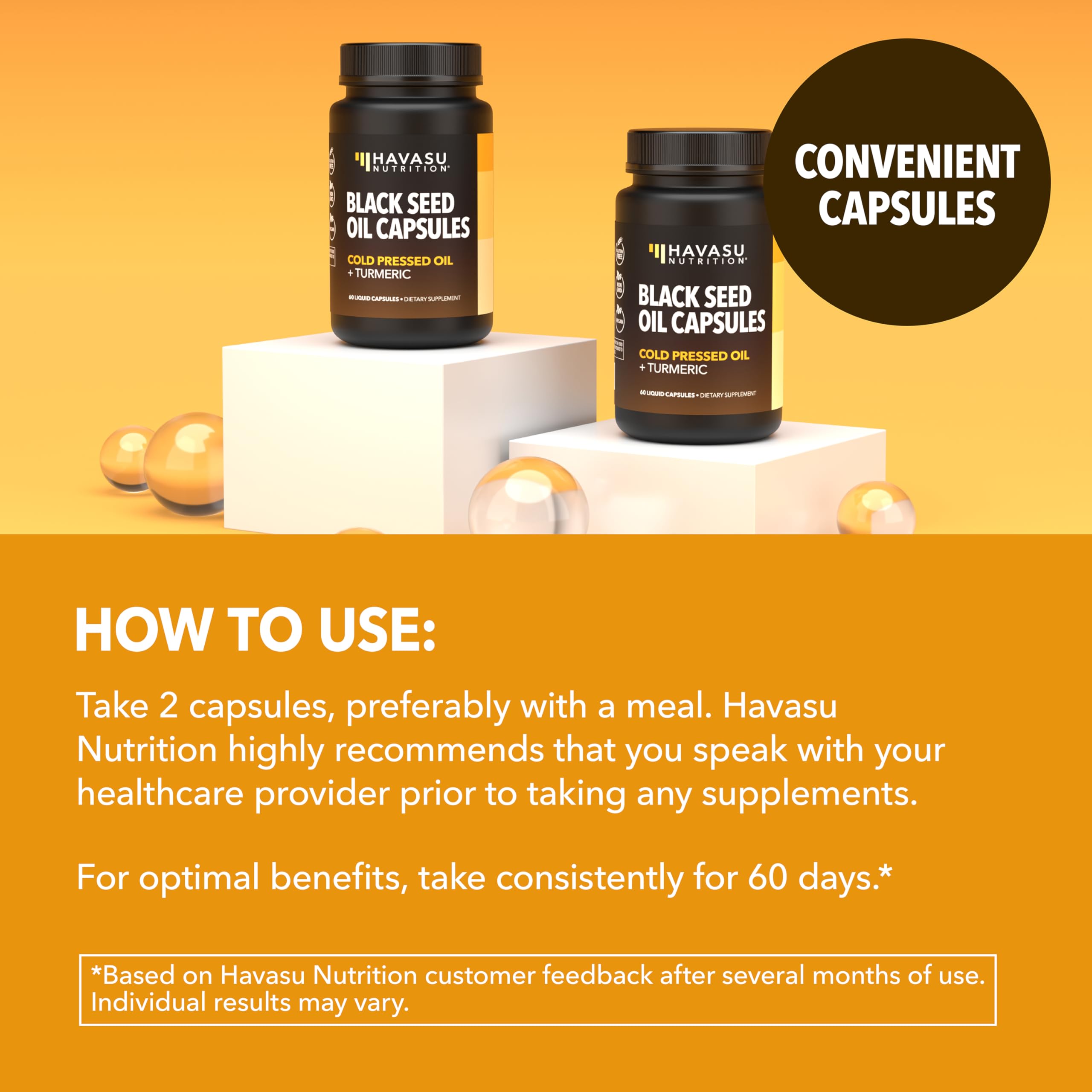 Black Seed Oil Capsules, Vegan, Non-GMO, Cold-Pressed Nigella Sativa, 90ct | 1500mg Per Serving Black Cumin Supplement for Skin Health, Immune Function, and Digestive Health, Unflavored, 30 Servings