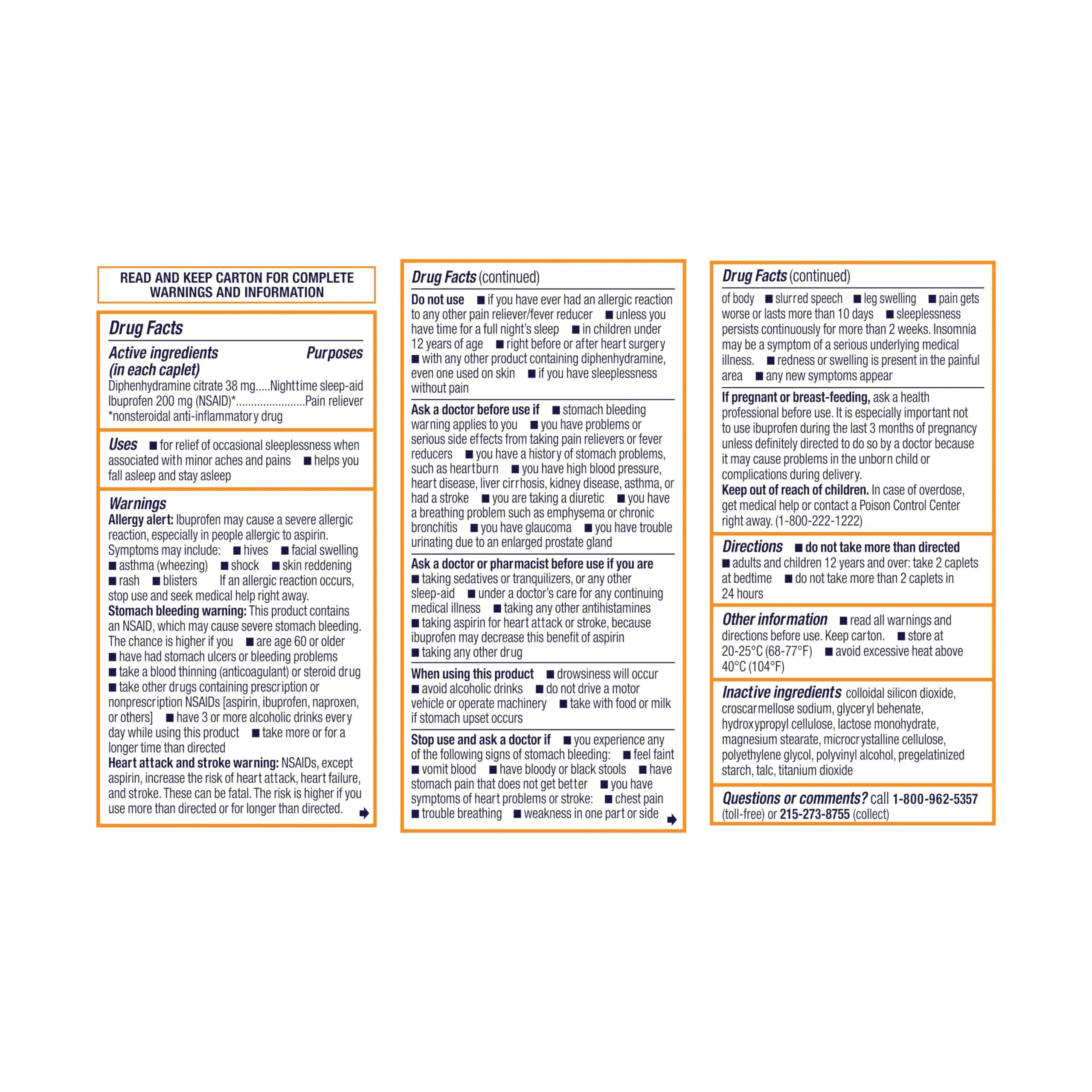 Motrin PM Caplets with 200 mg Ibuprofen & 38 mg Diphenhydramine Sleep Aid, Nighttime Pain Reliever for Minor Aches & Pains, Bulk, 80 ct MotrinBuy Supplements Australia