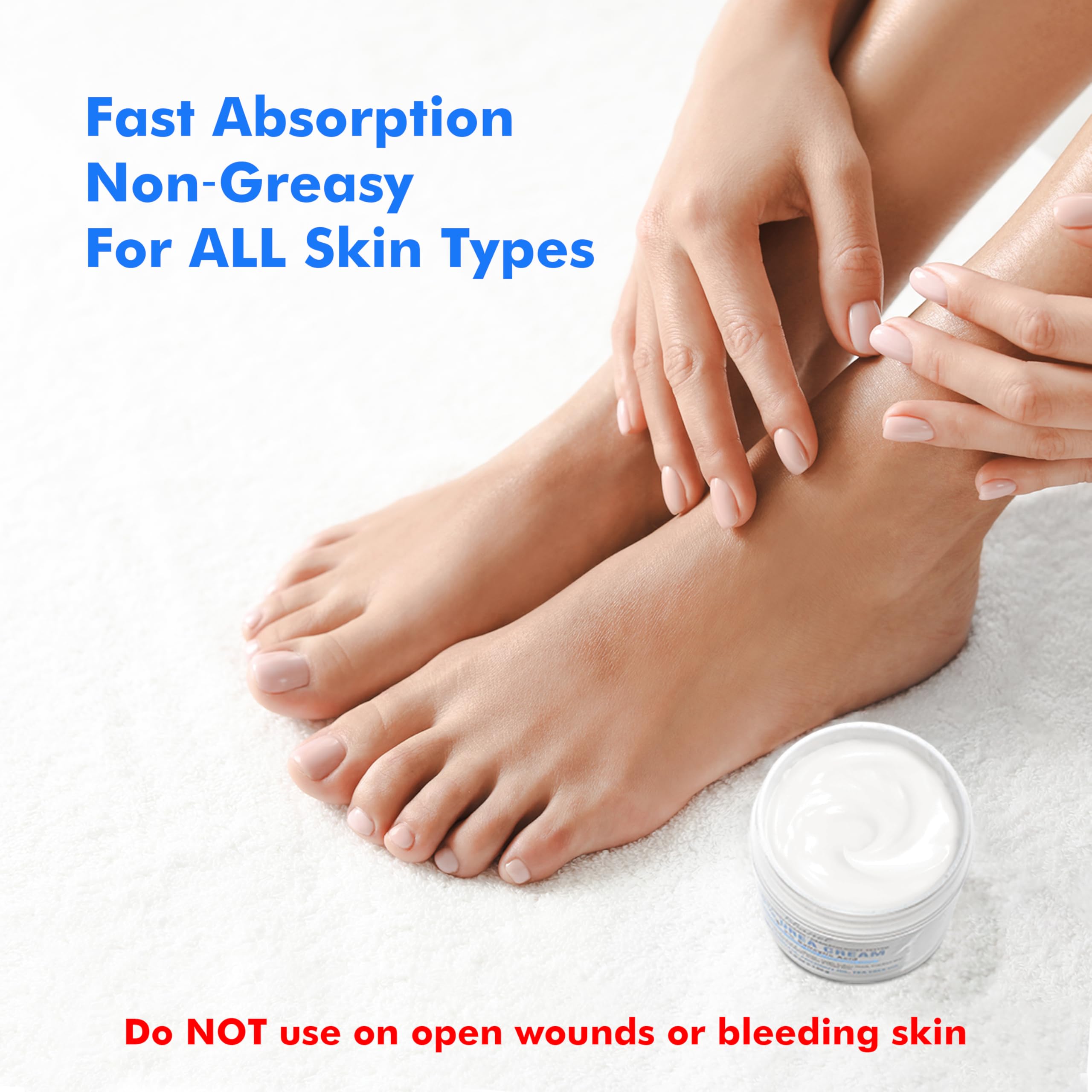 Ebanel Urea Cream 40% plus Salicylic Acid 2%, Foot Cream for Dry Cracked Heels Feet Knees Elbows Hands, Foot Dead Skin Cuticle Callus Remover Toenail Softener, Keratolytic Skin Barrier Repair, 3-Pack