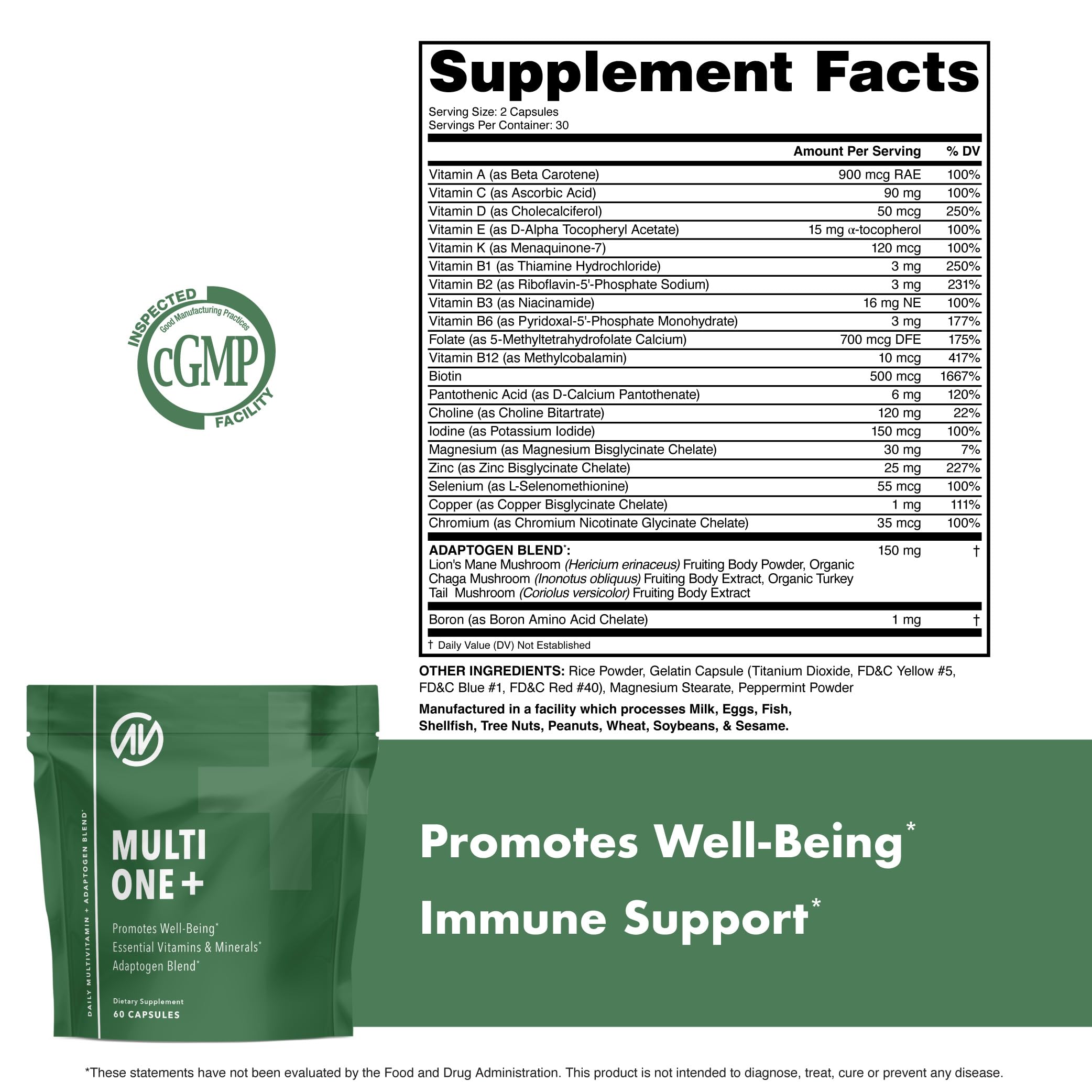 MultiOne Men & Women’s Daily Multivitamin - Essential Nutrients and Minerals for Optimal Health (60 Capsules) NutraOneBuy Supplements Australia