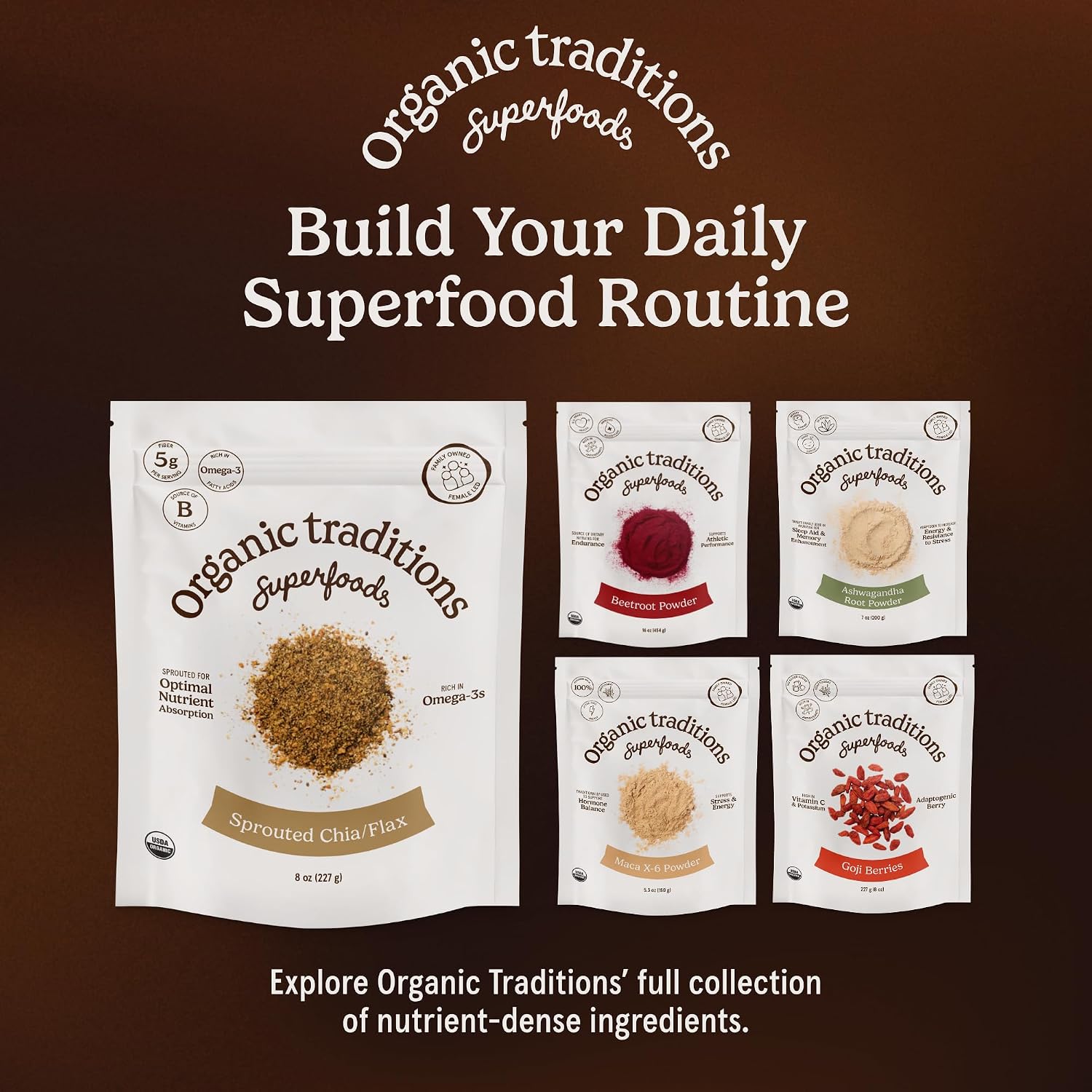 Organic Traditions Lion’s Mane Powder, Organic Full Spectrum Mushroom Powder, 2000 mg Serving for Smoothies, Wellness Drinks, Versatile Superfood Ingredient, Daily Wellness Routines, 228g / 8oz
