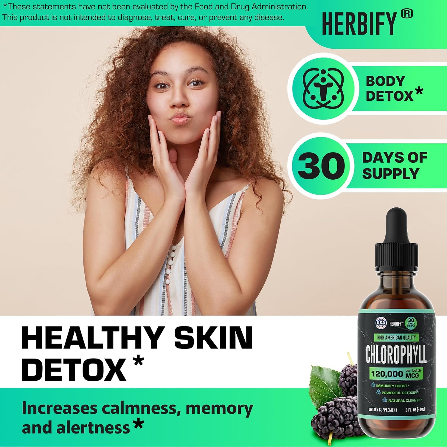 HERBIFY Bundle - Mullein Leaf Extract & Chlorophyll Drops - Lung Cleanse and Respiratory Support & Energy Boost and Immune System Support
