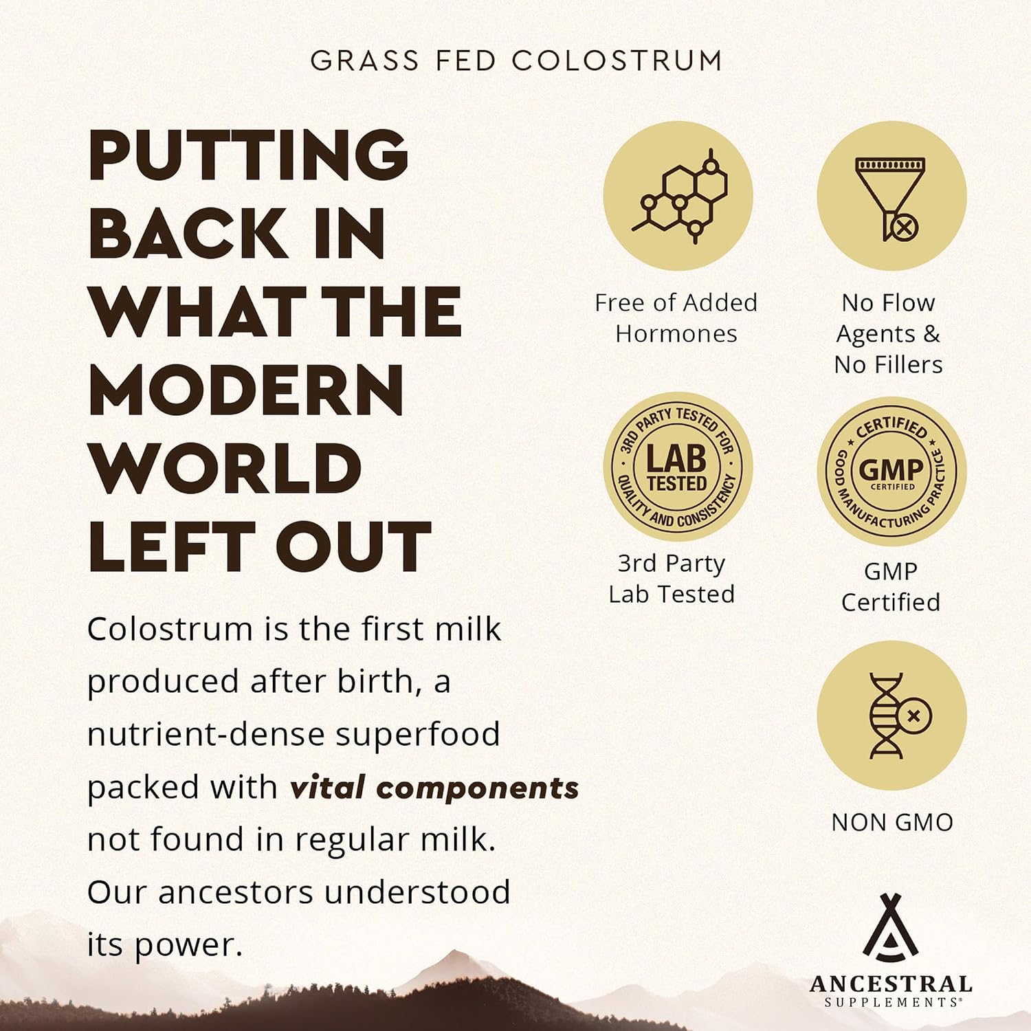 Ancestral Supplements Colostrum Sticks Bundle & Frother Wand – Grass Fed, Pasture Raised Organ Blend with Bioactive Colostrum, Rechargeable Electric Frother Wand (Double Whisk, Stainless Steel)