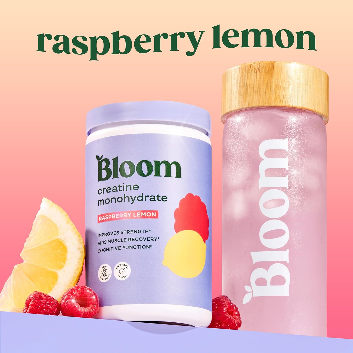 Bloom Raspberry Lemon Creatine and Greens Gummies Bundle