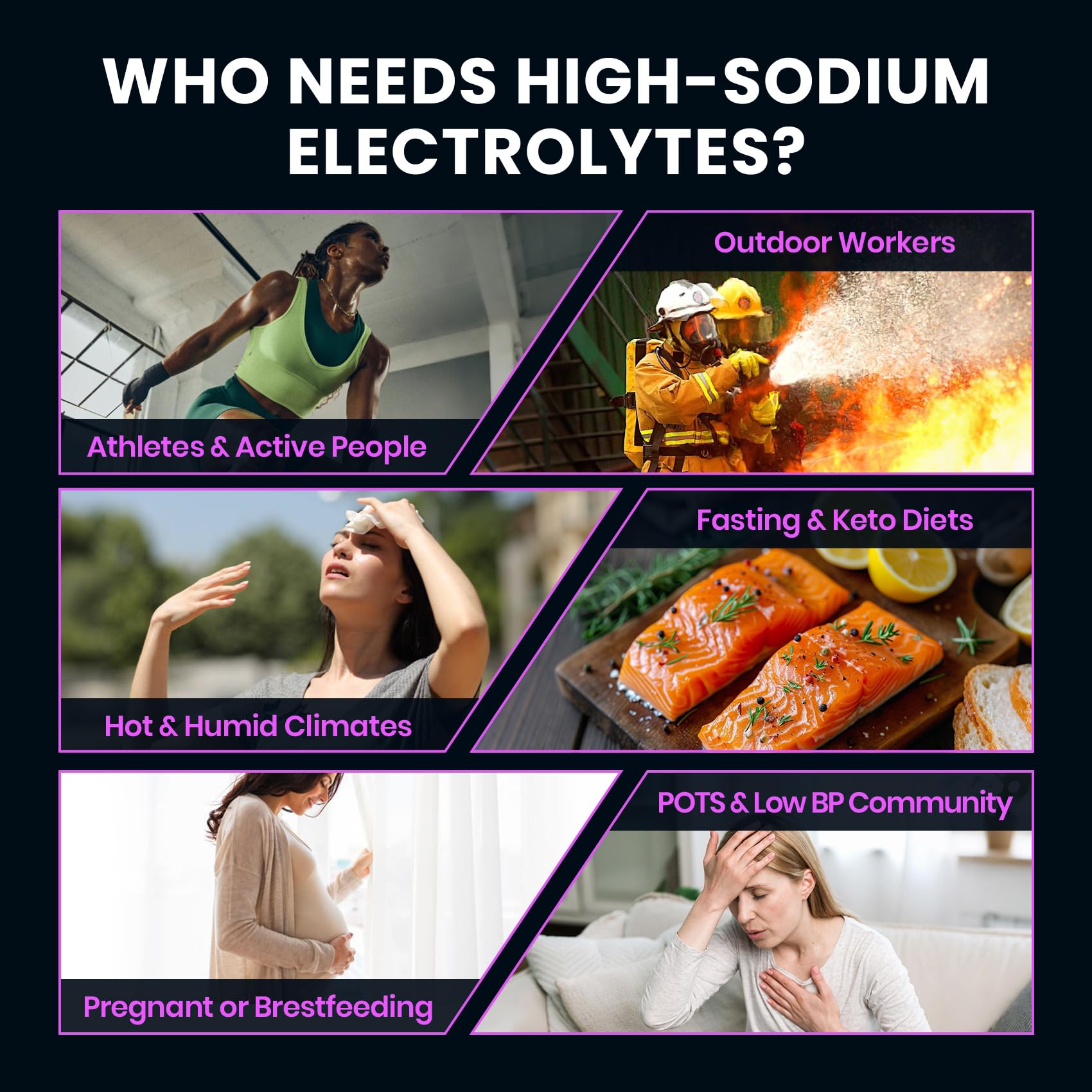 Venture Pal High Sodium Sugar-Free Electrolytes Powder Packets, 16 Sticks | Hydration Packets with Sodium, Potassium & Magnesium, Zero Calories, Keto, Vegan, and Paleo Friendly