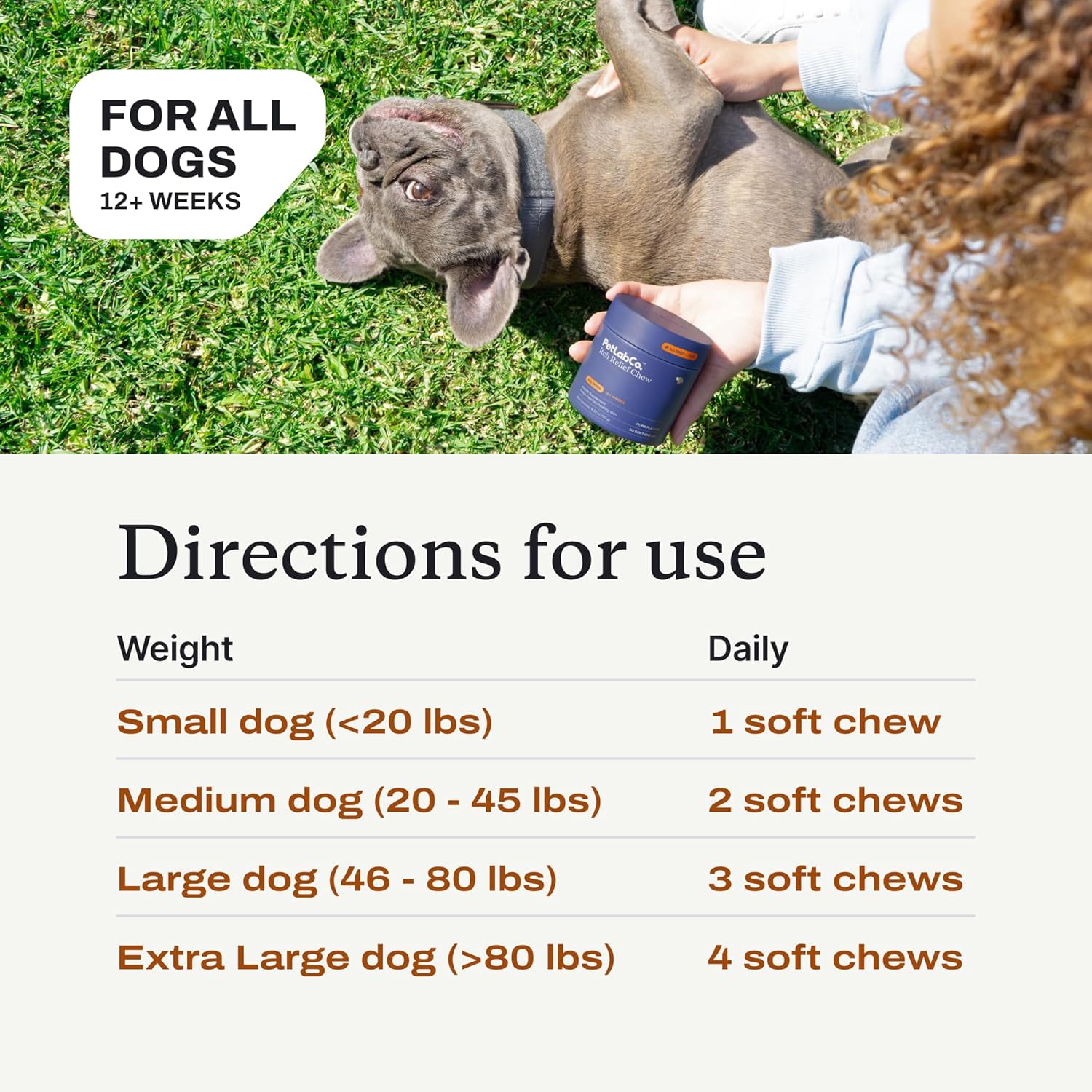 PetLab Co. Itch Relief Chews for Dogs, 30 Soft Chews, Pork | Omega 3-6-9, turmeric, and honey to support dry skin, coat health and immune balance daily
