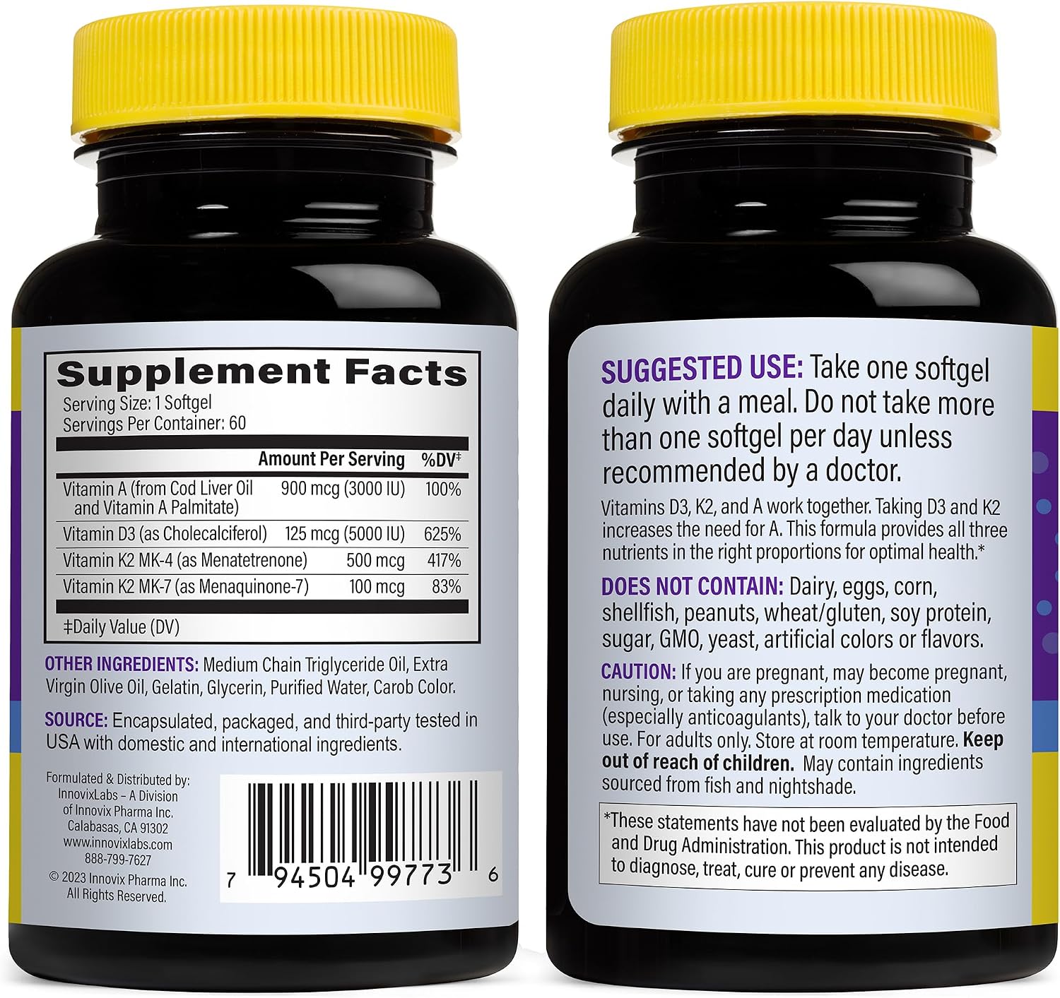Magnesium & D3 Bundle: InnovixLabs Advanced Magnesium (150 Time-Release Capsules) and InnovixLabs Vitamin D3 +K2 Supplement (60 Softgels). Optimal Calcium Absorption, Supports Bone and Immune Health.*