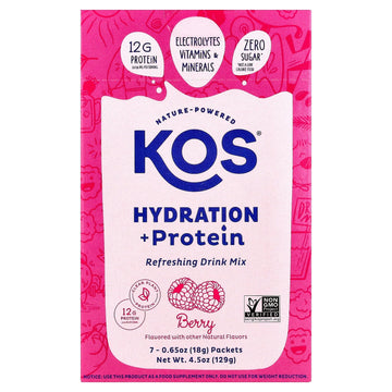 Kos Berry Hydration Protein 7ct, 0.65 OZ KOS buy supplements Au
