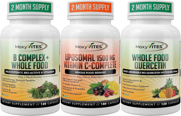 MoxyVites B-Complex - Liposomal Vitamin C - Quercetin for Energy Support - The Perfect Energy Trifecta