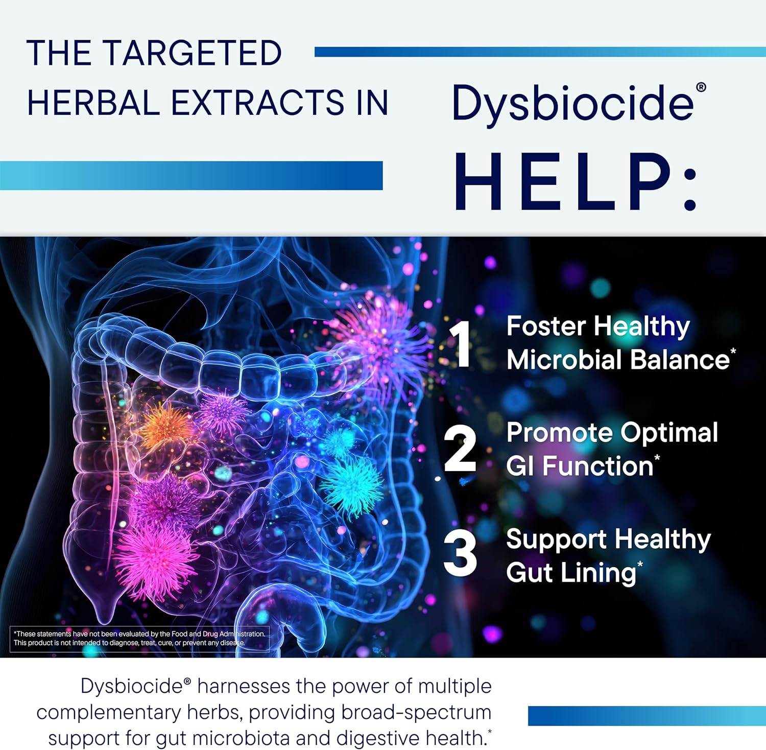 Biotics Research Dysbiocide Synergistic Botanical Blend Supports Normal Gut Health for Women & Men - Digestive Health Supplement - Supports Balanced Gut microbiome - 120 Capsules