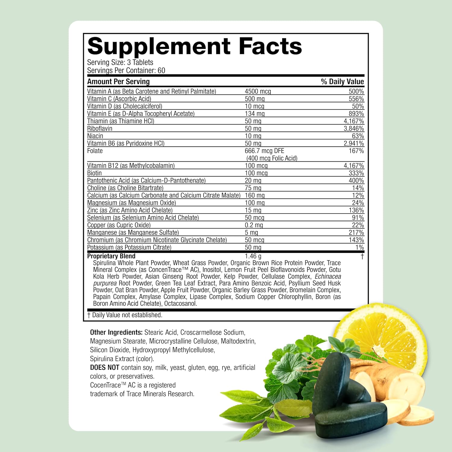 Life's Fortune Whole Food Multivitamin & Mineral Supplement for Men & Women – Energy Support Vitamins for Immune, Brain & Metabolism Support – Iron Free, 270 Vegetarian Tablets