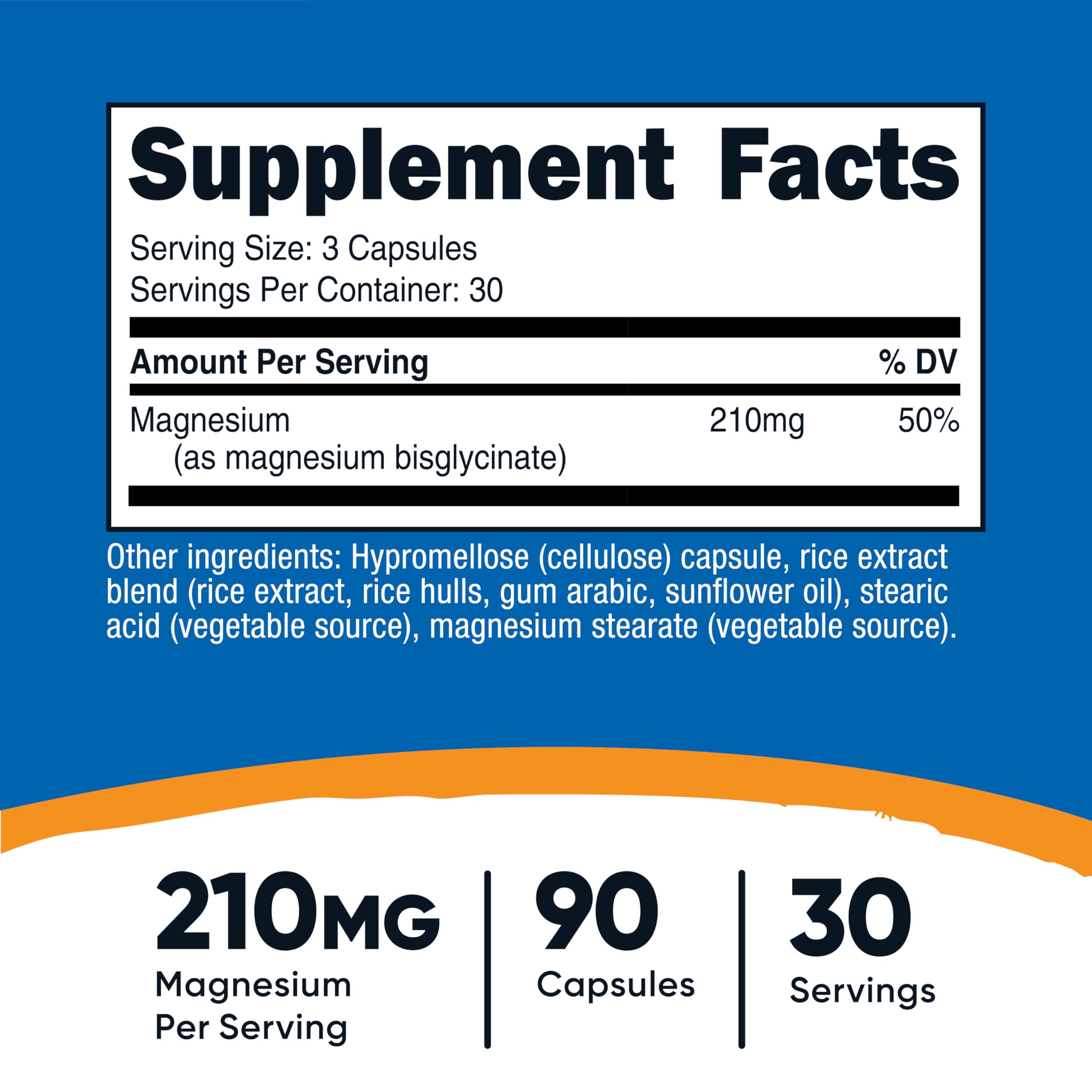 Nutricost Magnesium Glycinate Capsules, 180 Capsules, 210mg | Gentle Absorption, Magnesium Glycinate Supplement