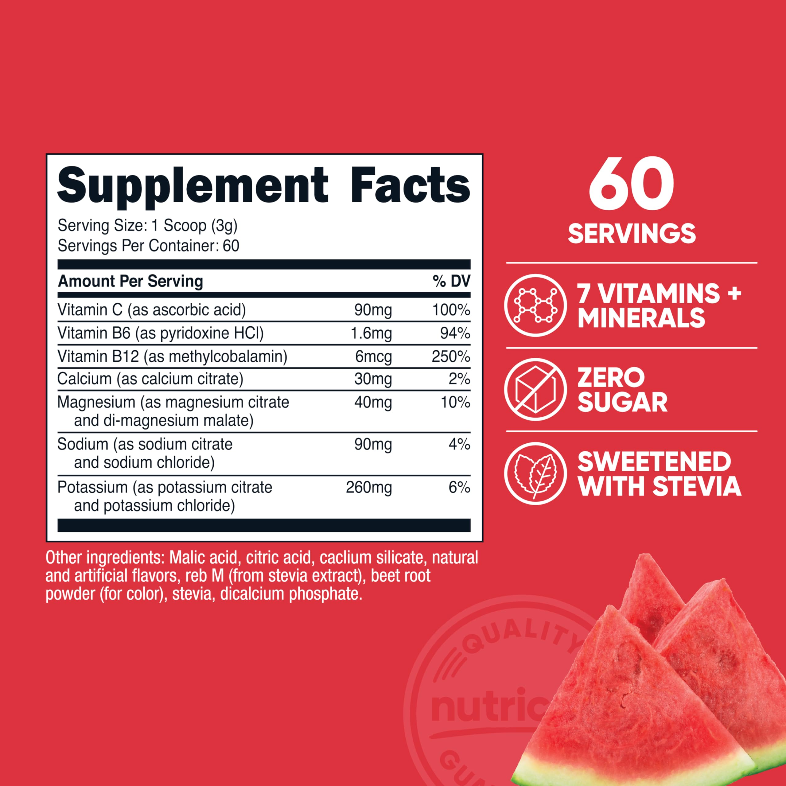 Nutricost Electrolyte Complex Powder (120 Servings, Fruit Punch) | Hydration Supplement Drink Mix with Vitamins and Minerals