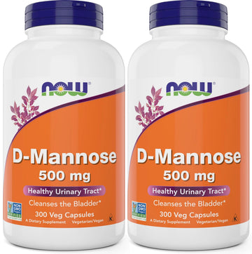 Now D-Mannose 500 mg, 300 Capsules (Pack of 2) - Vegan Non GMO Supplement for Women and Men - Supports Healthy Urinary Tract, Cleanses The Bladder NOW FoodsBuy Supplements Australia