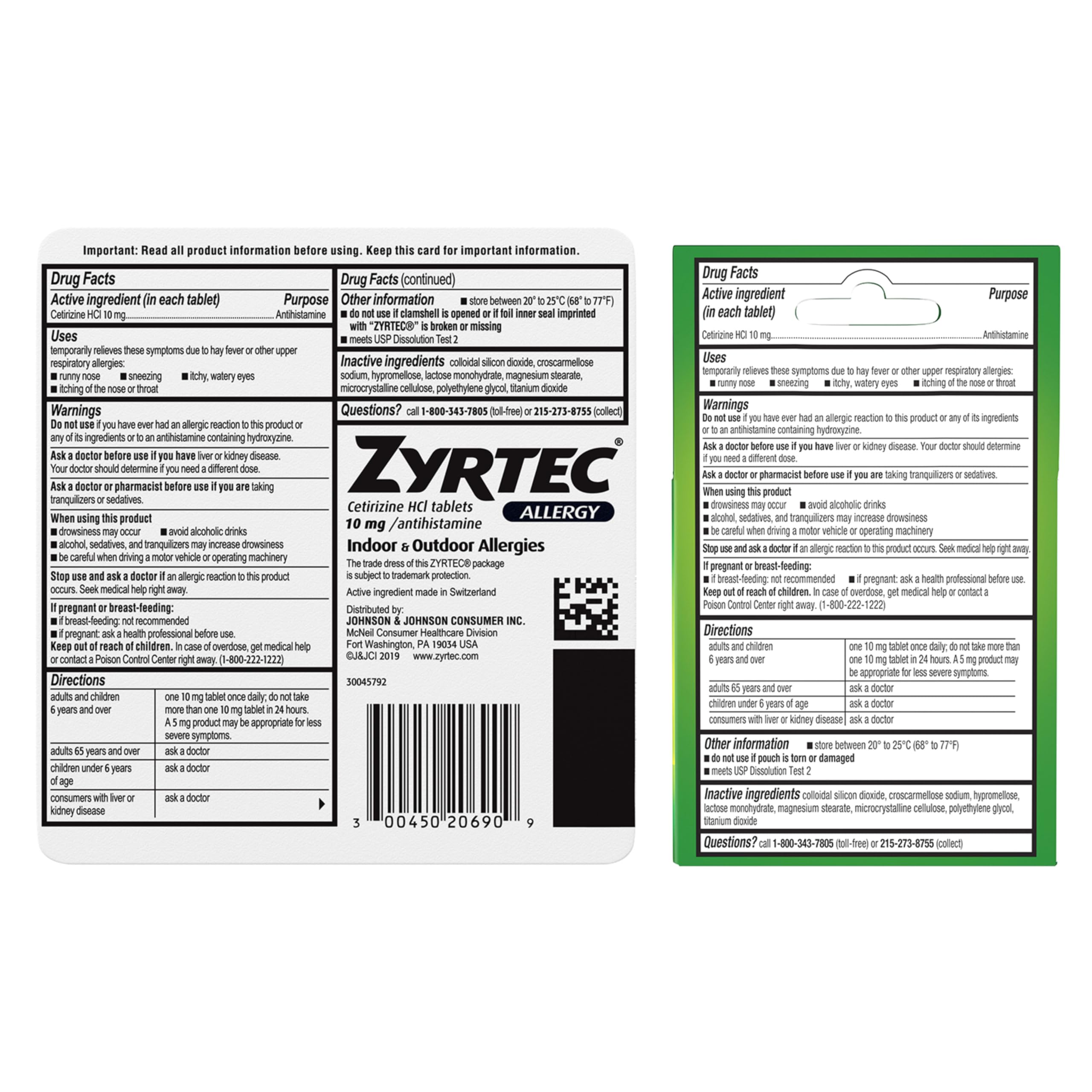 Zyrtec 24 Hour Allergy Relief Tablets, Indoor & Outdoor Allergy Medicine with 10 mg Cetirizine Hydrochloride Antihistamine, Value Bundle of one, 90 ct Bottle & Three, 1 ct Travel Packs Zyrtec buy supplements Au
