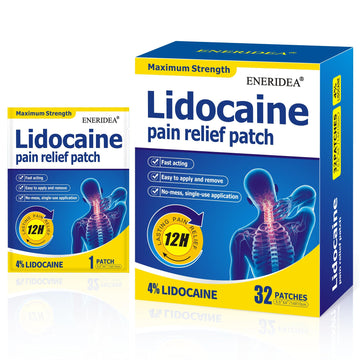 ENERIDEA Lidocaine Gel Pain Relief Patch for Sensitive Skin - Breathable & Hypoallergenic, Flexible Adhesion for Daily Muscle & Joint Comfort - 12 Hour Pain Relief (32 Patches) ENERIDEABuy Supplements Australia