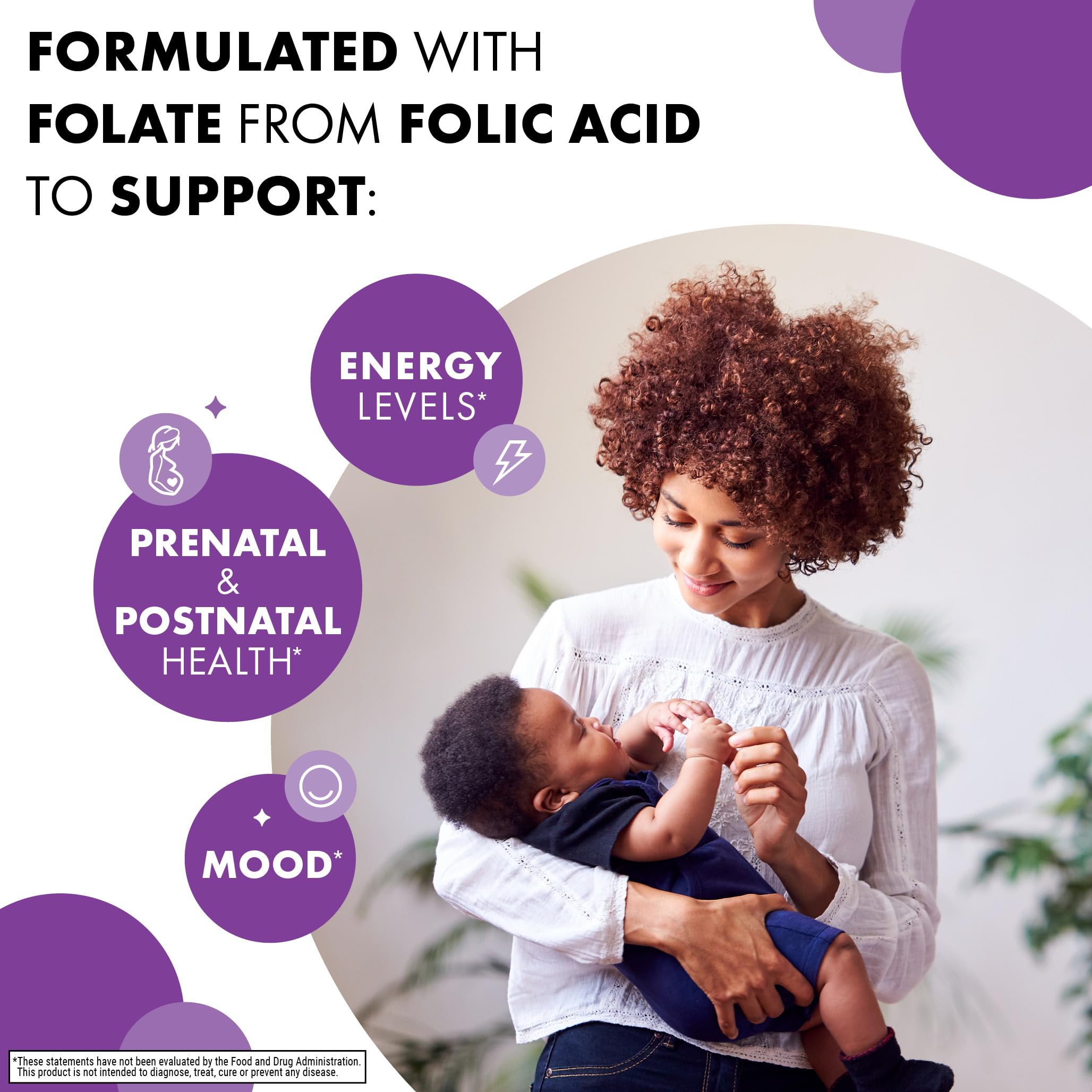 Bluebonnet Nutrition Folic Acid 400 mcg, Prenatal & Postnatal Health*, Non-GMO, Vegan, Kosher Certified, Gluten-Free, Soy-Free, Dairy-Free, 90 Vegetable Capsules, 90 Servings