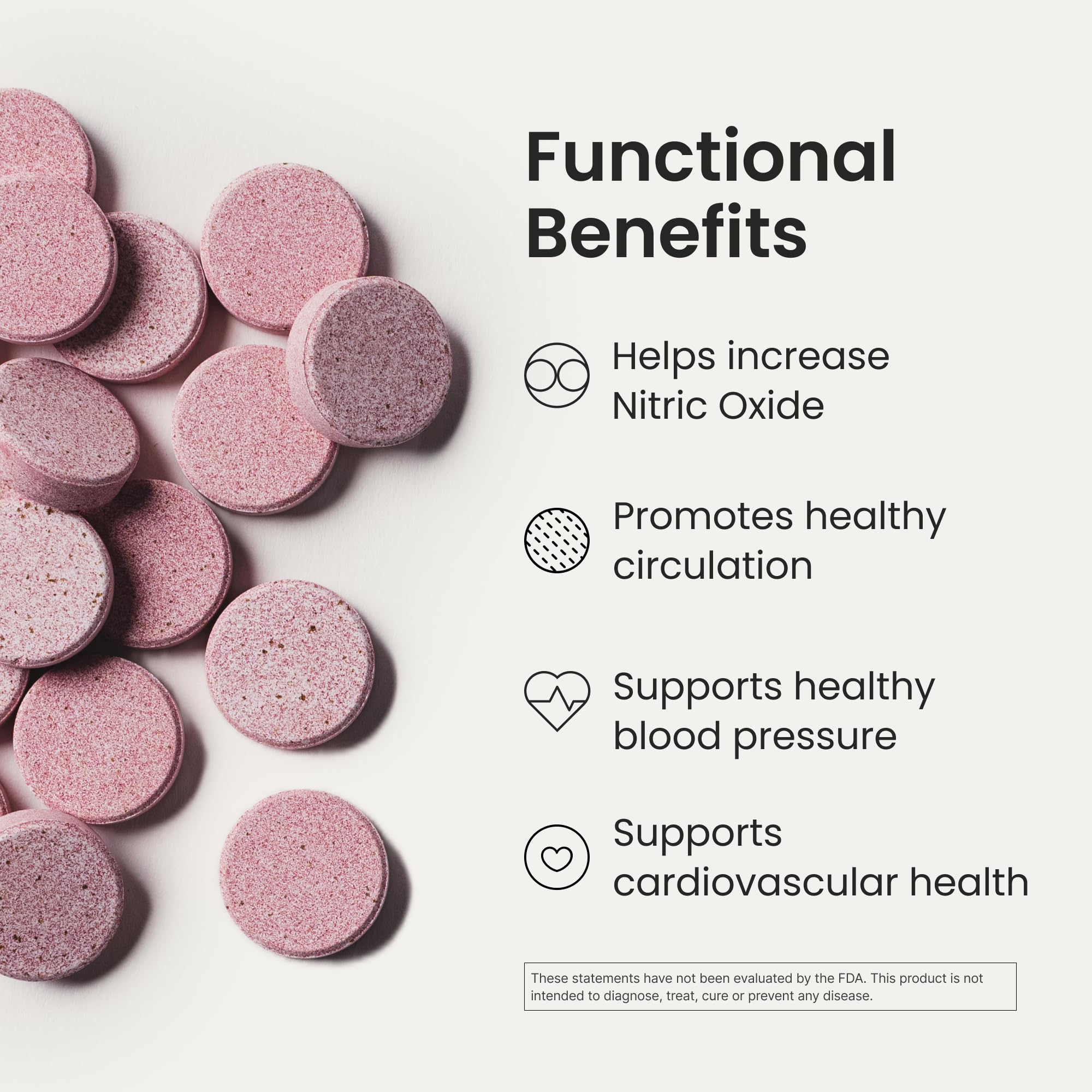 HumanN Neo40 Daily Heart & Blood Circulation Supplements to Boost Nitric Oxide - Supports Blood Pressure - from Maker of SuperBeets -Includes 30 Dissolvable Tablets - Tasty Fruity Flavor