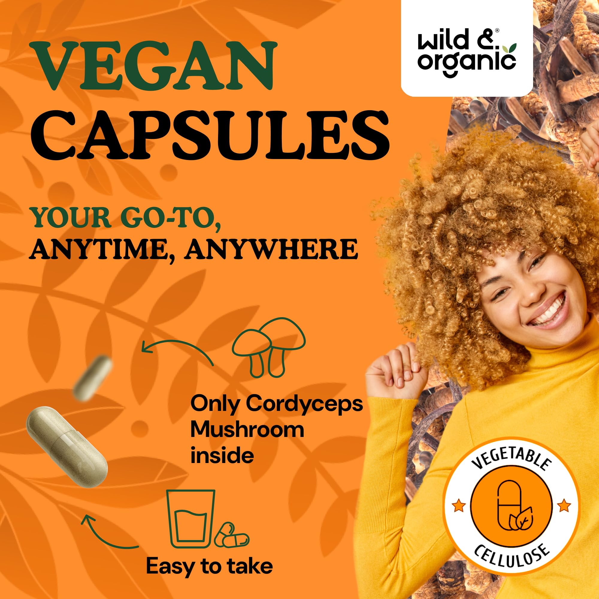 Wild & Organic Cordyceps Mushroom Tincture - Energy & Immune Support - Cordyceps Sinensis Extract Supplement - Liquid Mushroom Drops - Add to Tea & Mix with Powder - Sugar & Alcohol-Free - 4 fl oz