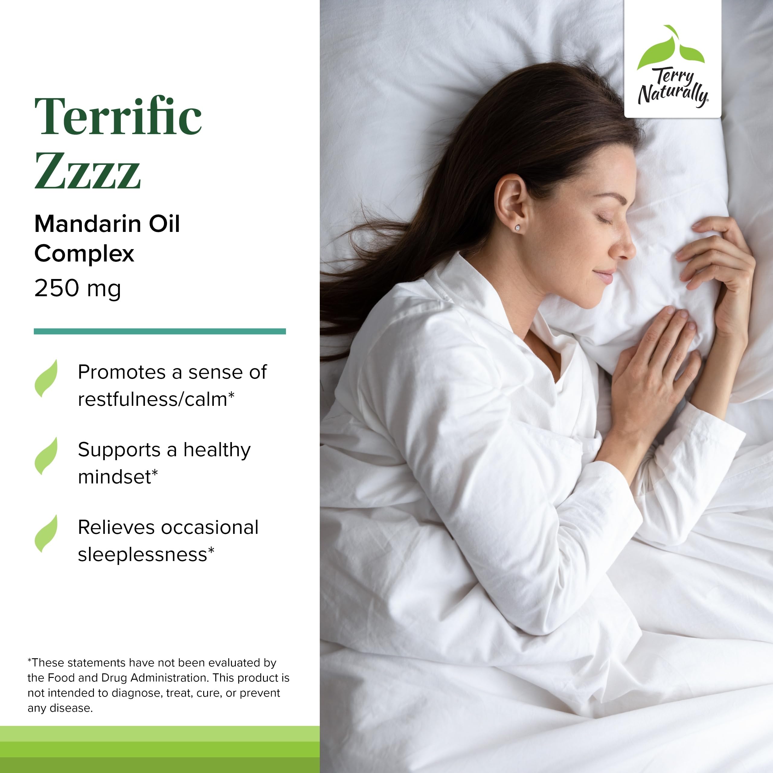 Terry Naturally Terrific Zzzz - Sleep Supplement for Adults - Dietary Supplement with Mandarin, Lemon Balm & Lavender - Non-GMO Relaxation & Sleep Relief Aid - 30 Softgels Terry NaturallyBuy Supplements Australia