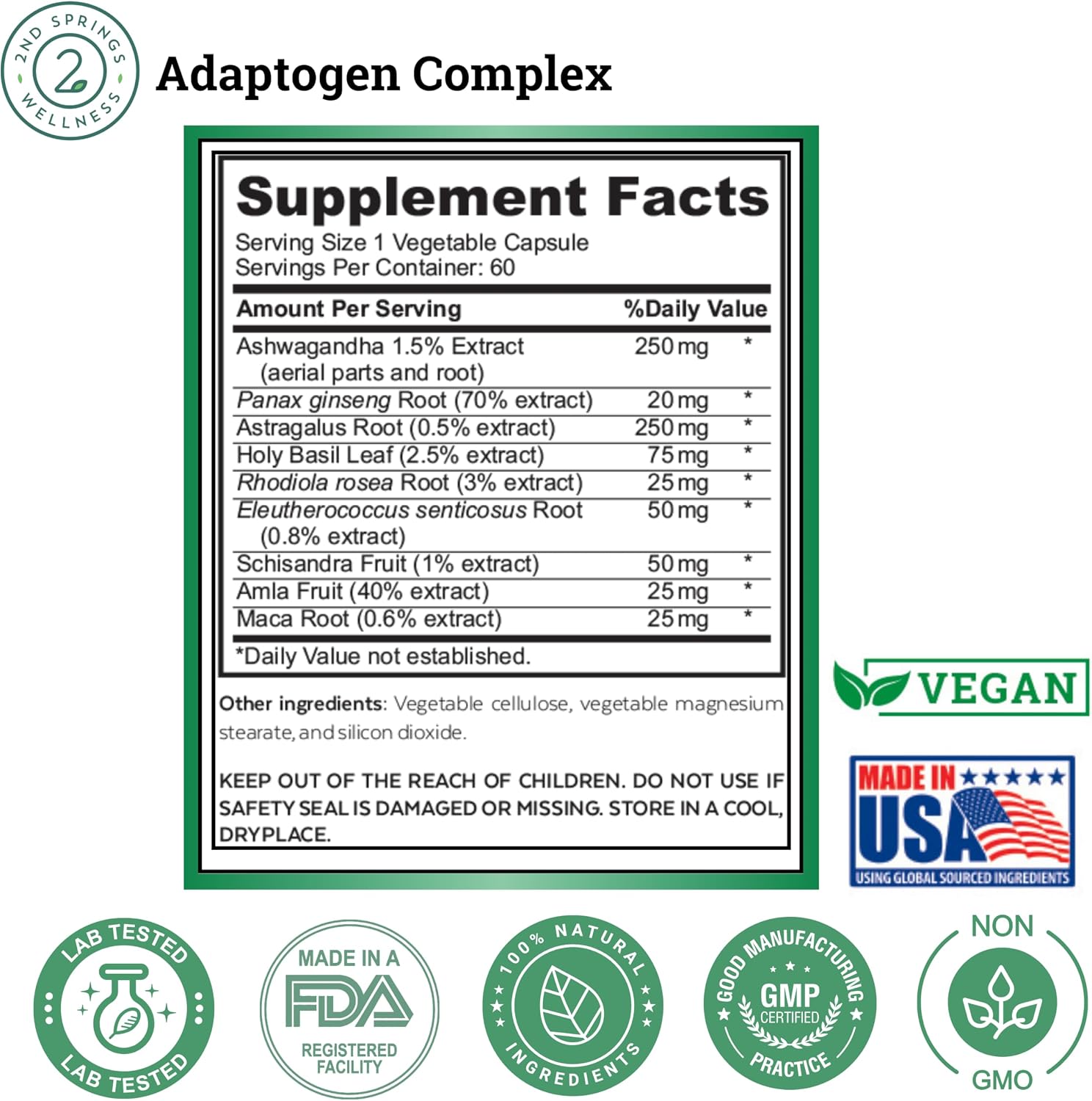 Magnesium Bisglycinate + Adaptogen Complex Bundle | Calm, Stress Support, Muscle Relaxation, Focus, Mood Balance & Daily Wellness