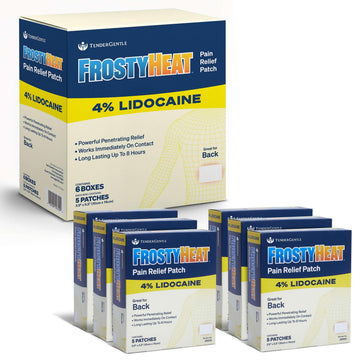 TenderGentle Four Percent Lidocaine Patches - 30 Back Pain Relief Patches with 4% Lidocaine for Aches, Muscle and Joint Discomfort - 3.9" x 5.5" Back, Shoulder, and Neck Pain Patch TenderGentleBuy Supplements Australia