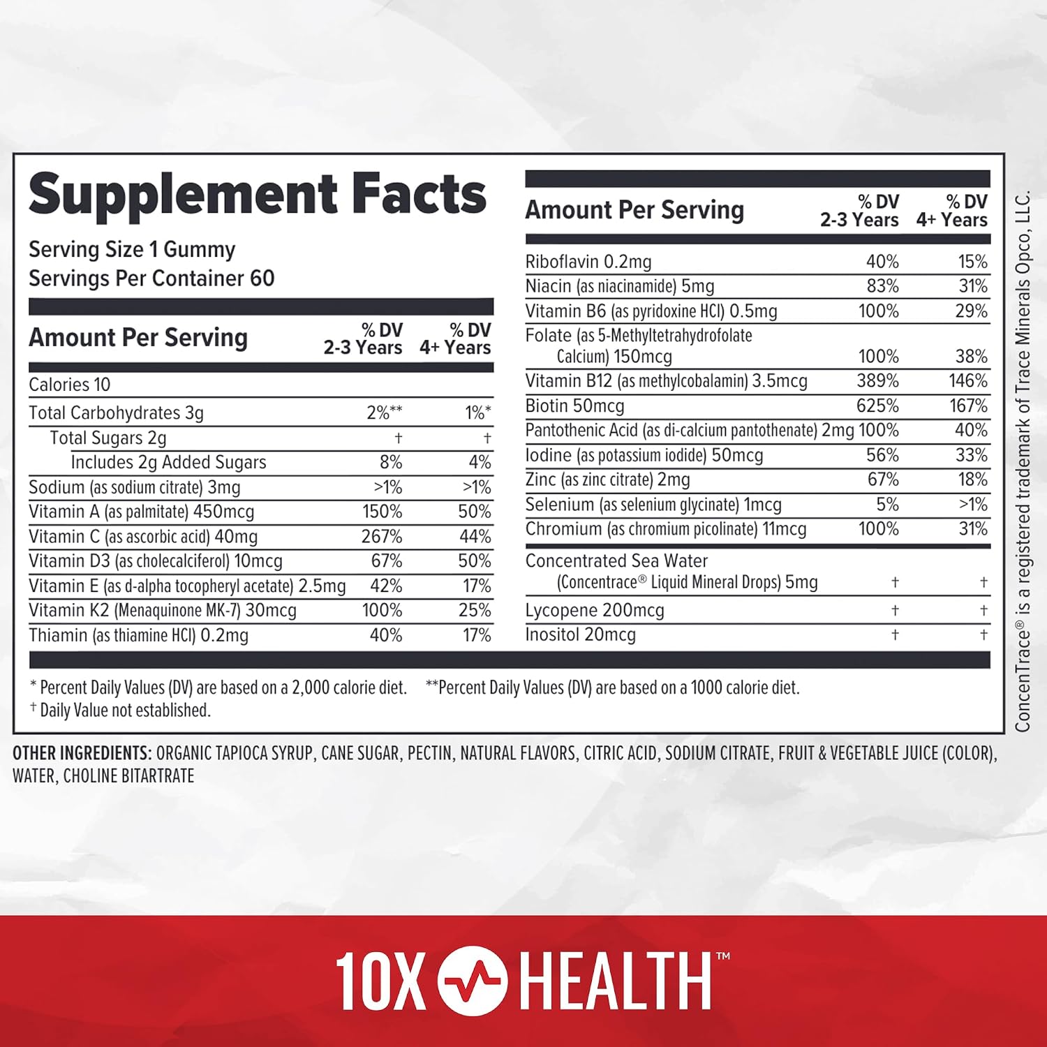 10X Health Kids Multivitamin - 60ct, Strawberry Watermelon | Immunity Gummies for Kids: Complete Daily Nutrition, Bones & Energy, Strawberry Watermelon