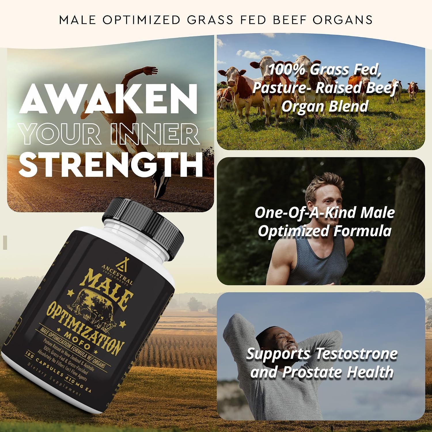 Ancestral Supplements FEM & Mofo Bundle – His & Hers Grass Fed Organ Supplements – Supports Hormone Balance, Energy, Vitality & Wellness – Pasture Raised Beef Organ Multivitamin for Men & Women