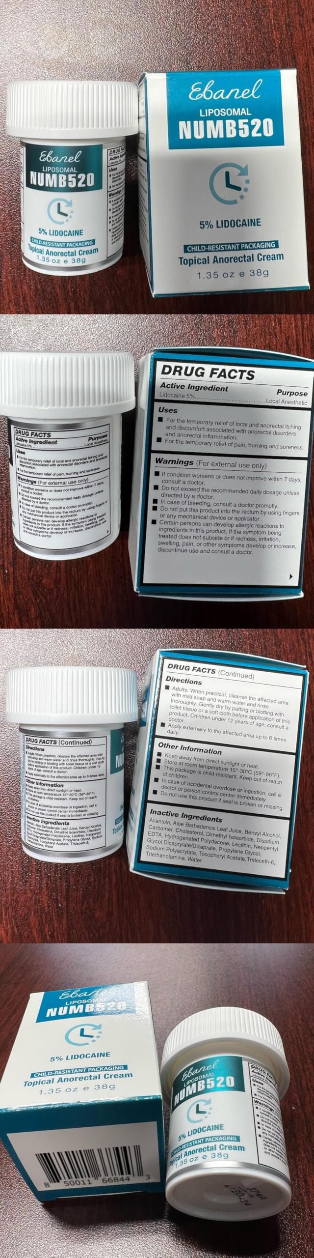 Ebanel 5% Lidocaine Numbing Cream, 2-Pack Pain Relief Burn Itch Numb Cream, Maximum Strength Topical Anesthetic with Allantoin, Vitamin E for Local and Anorectal Uses, Hemorrhoid Treatment EbanelBuy Supplements Australia
