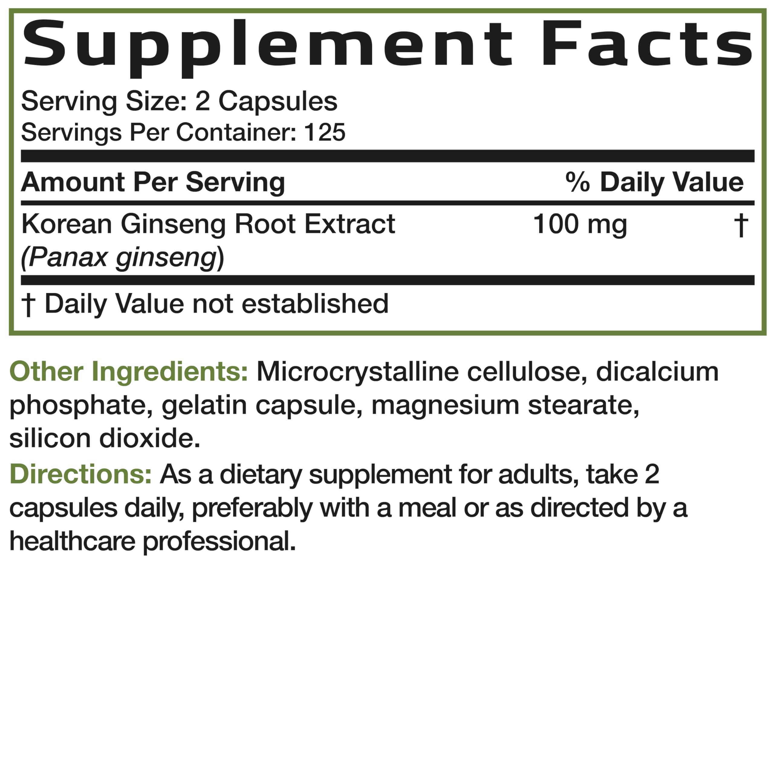 Bronson Korean Panax Ginseng Supports Energy, Endurance & Vitality + Memory and Mental Performance, 120 Capsules