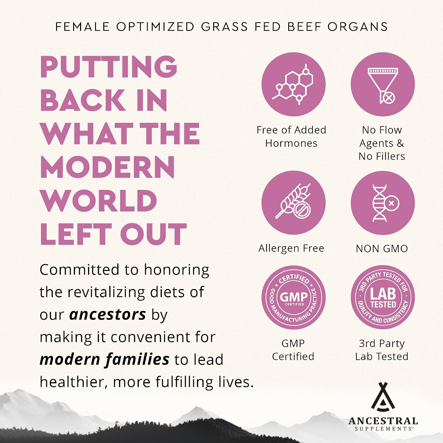 Ancestral Supplements FEM & Mofo Bundle – His & Hers Grass Fed Organ Supplements – Supports Hormone Balance, Energy, Vitality & Wellness – Pasture Raised Beef Organ Multivitamin for Men & Women