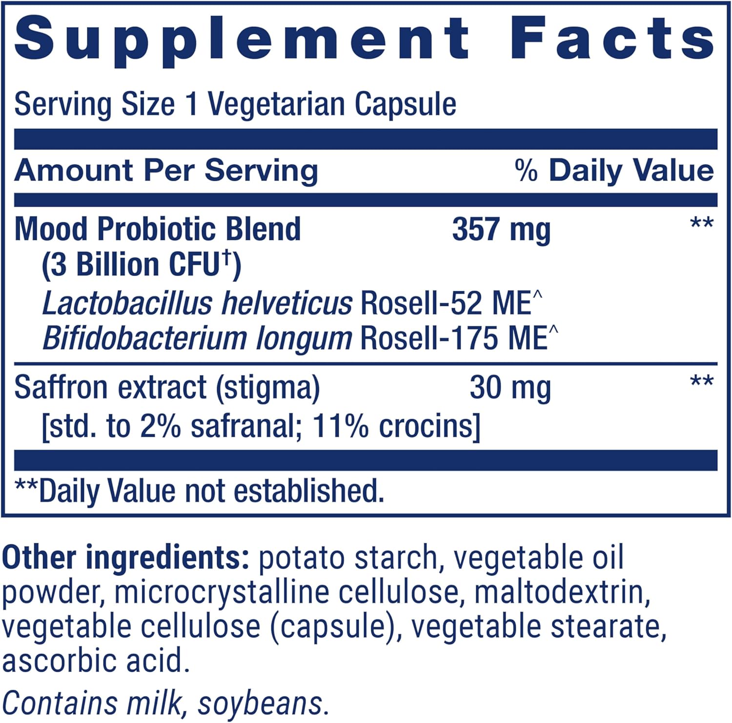 Life Extension FLORASSIST® Probiotic Mood Improve, probiotic and Saffron Blend enhances Mood and Mental Outlook, Non-GMO, Gluten-Free, 1 Daily, Vegetarian, 30 Capsules