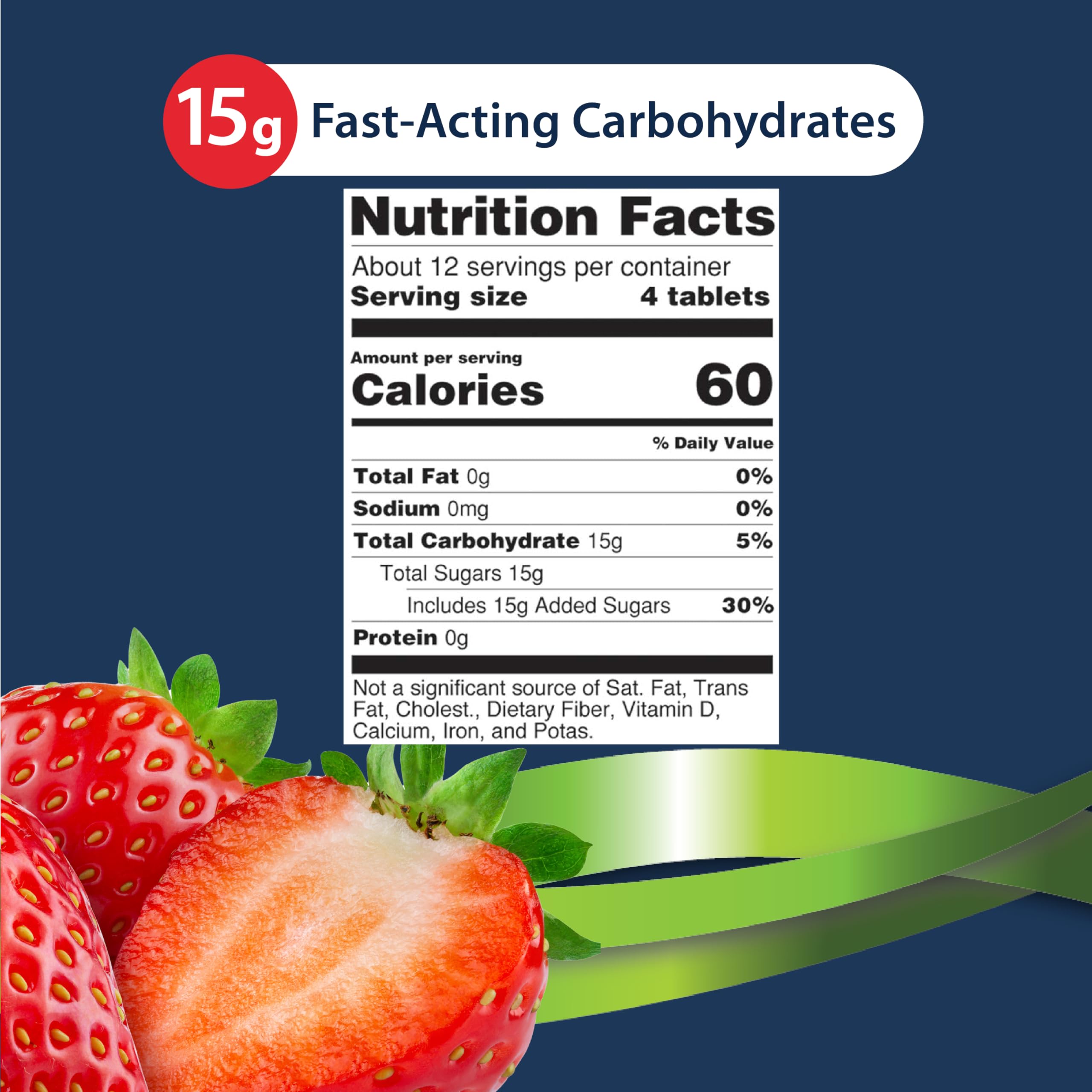 TRUEplus Glucose Tablets, Grape, Raspberry, Orange Flavors, 50 Count | Chewable Tablets, 15g Fast-Acting Carbohydrates, Fat Free, Gluten Free, Boosts Energy, Great Tasting and Easy to Use
