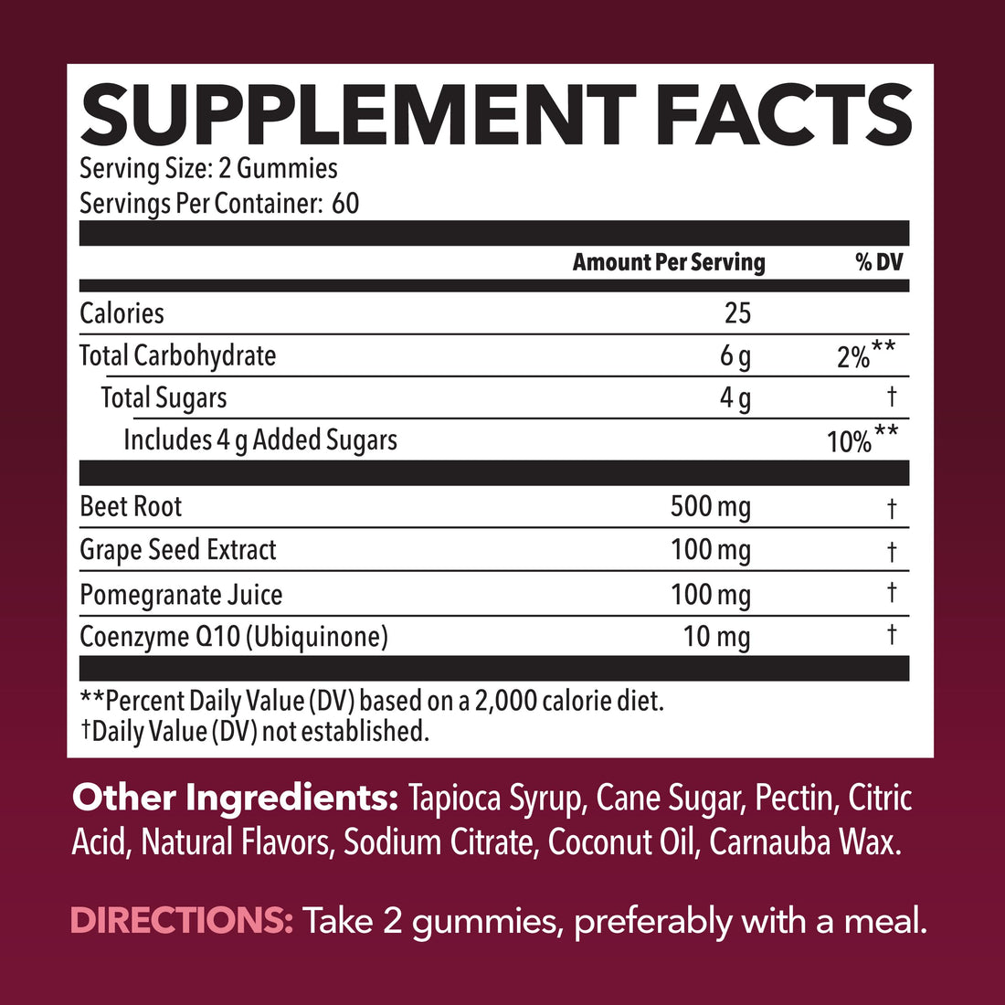 Beet Root Gummies with COQ10 & Pomegranate - Nitric Oxide Supplement for Men and Women - Beetroot for Endurance, Performance, Recovery - Vegan, Non-GMO, Gluten Free -