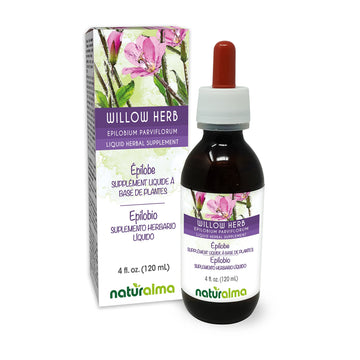 Naturalma Willow herb or Fireweed (Epilobium parviflorum) herb Alcohol-Free Tincture - 4 fl oz Liquid Extract in Drops - Herbal Supplement - Vegan NaturalmaBuy Supplements Australia