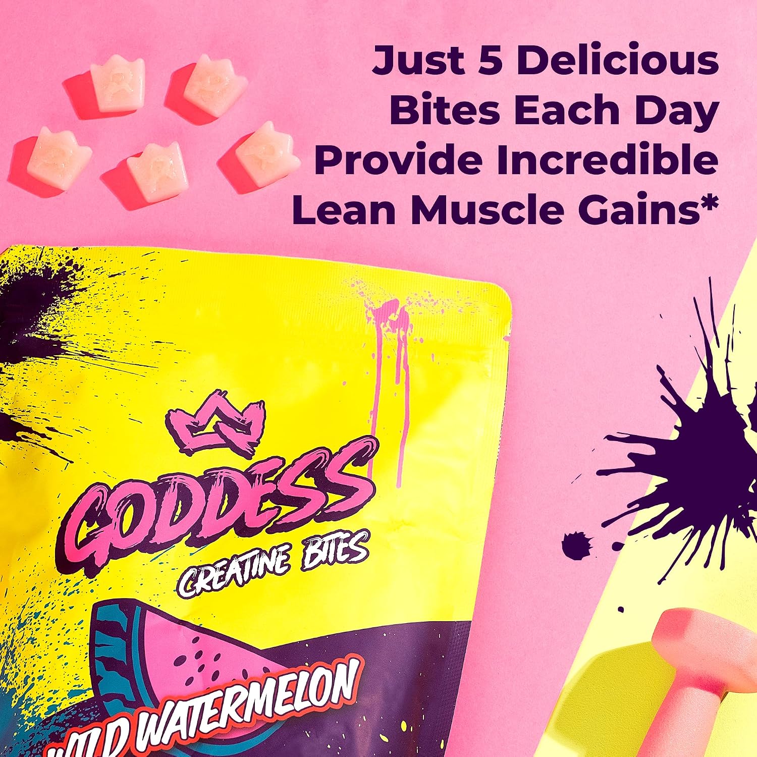 Primal Queen Creatine Gummies, Muscle & Brain, 5g, 150 Gummies | Goddess Line: Low-Sugar, High-Potency Creatine chewables in Wild Watermelon; Faster Recovery, Lean Tone and Everyday Power