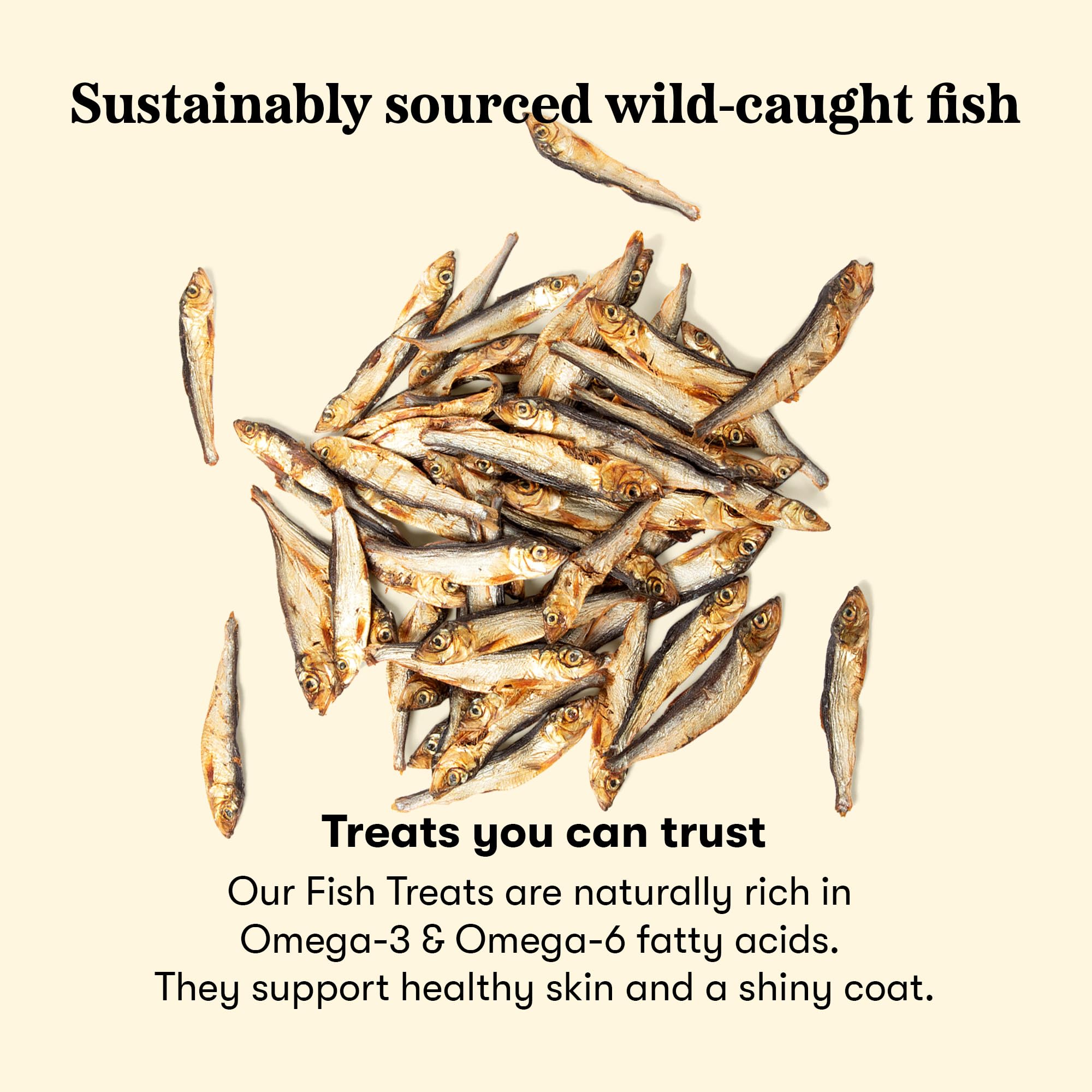 Plato Single Ingredient Wild-Caught Baltic Herring Dog Treats, Air-Dried Whole Fish, Omega-Rich Skin & Coat Support, 8.5 oz