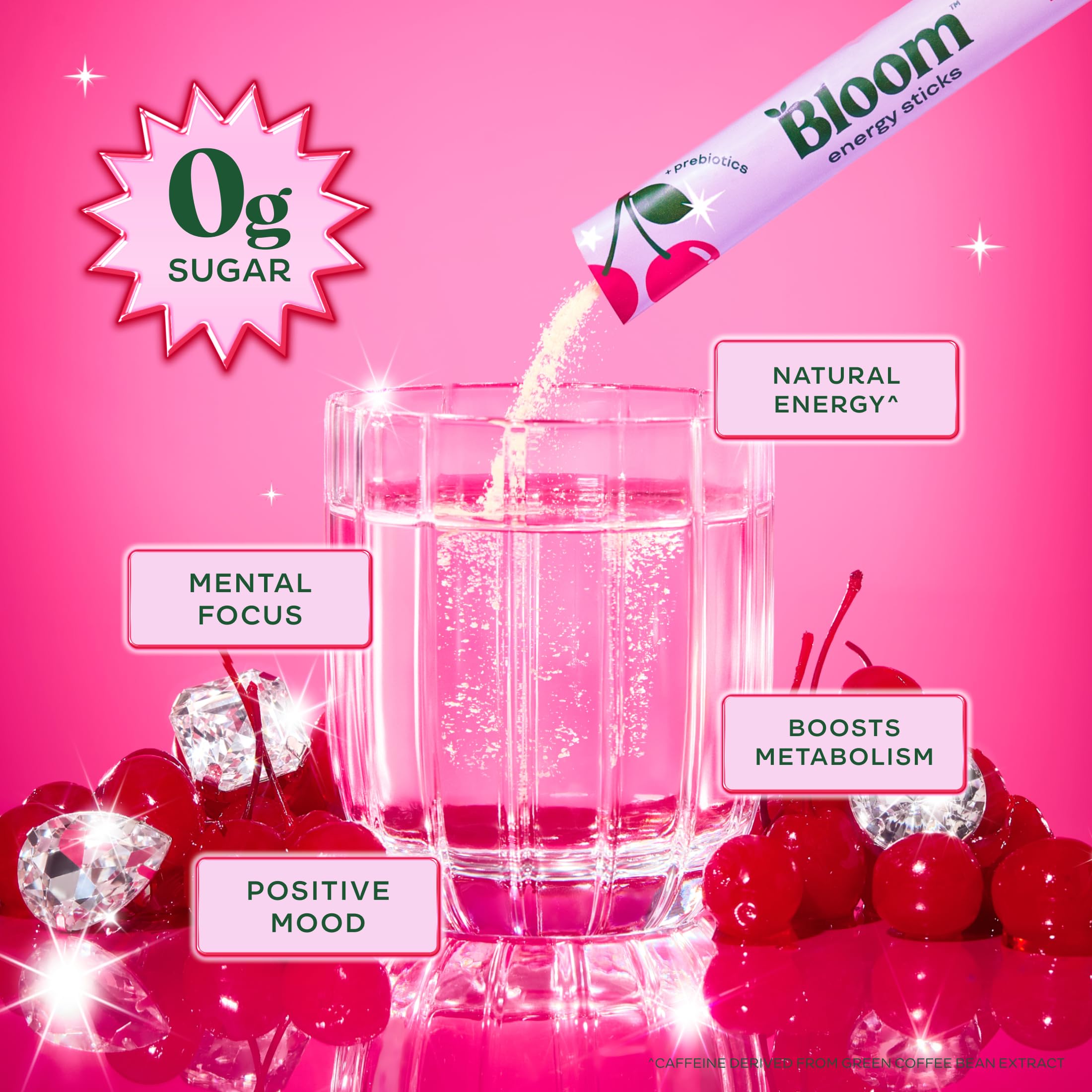 Bloom Nutrition Energy Drink Powder Packets, Strawberry Watermelon, 10 Ct | Sugar Free Drink Mix with L-Theanine, B Vitamins & Natural Caffeine, On the Go Powder Sticks for Natural Energy, 10 Calories