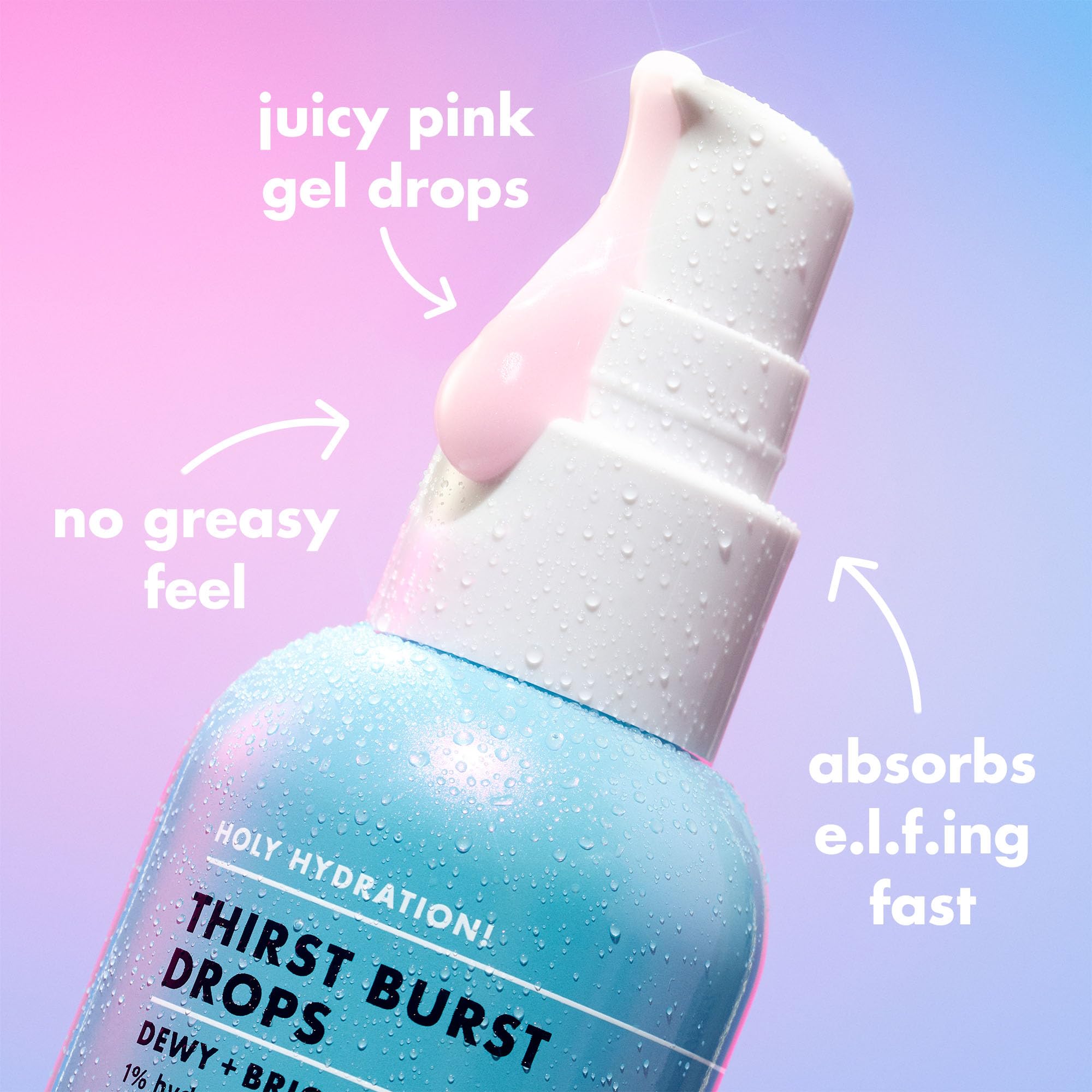 e.l.f. SKIN Holy Hydration! Thirst Burst Drops, Serum For A Radiant Complexion Instantly & Over Time, Made With Hyaluronic Acid, Vegan & Cruelty-Free e.l.f.Buy Supplements Australia